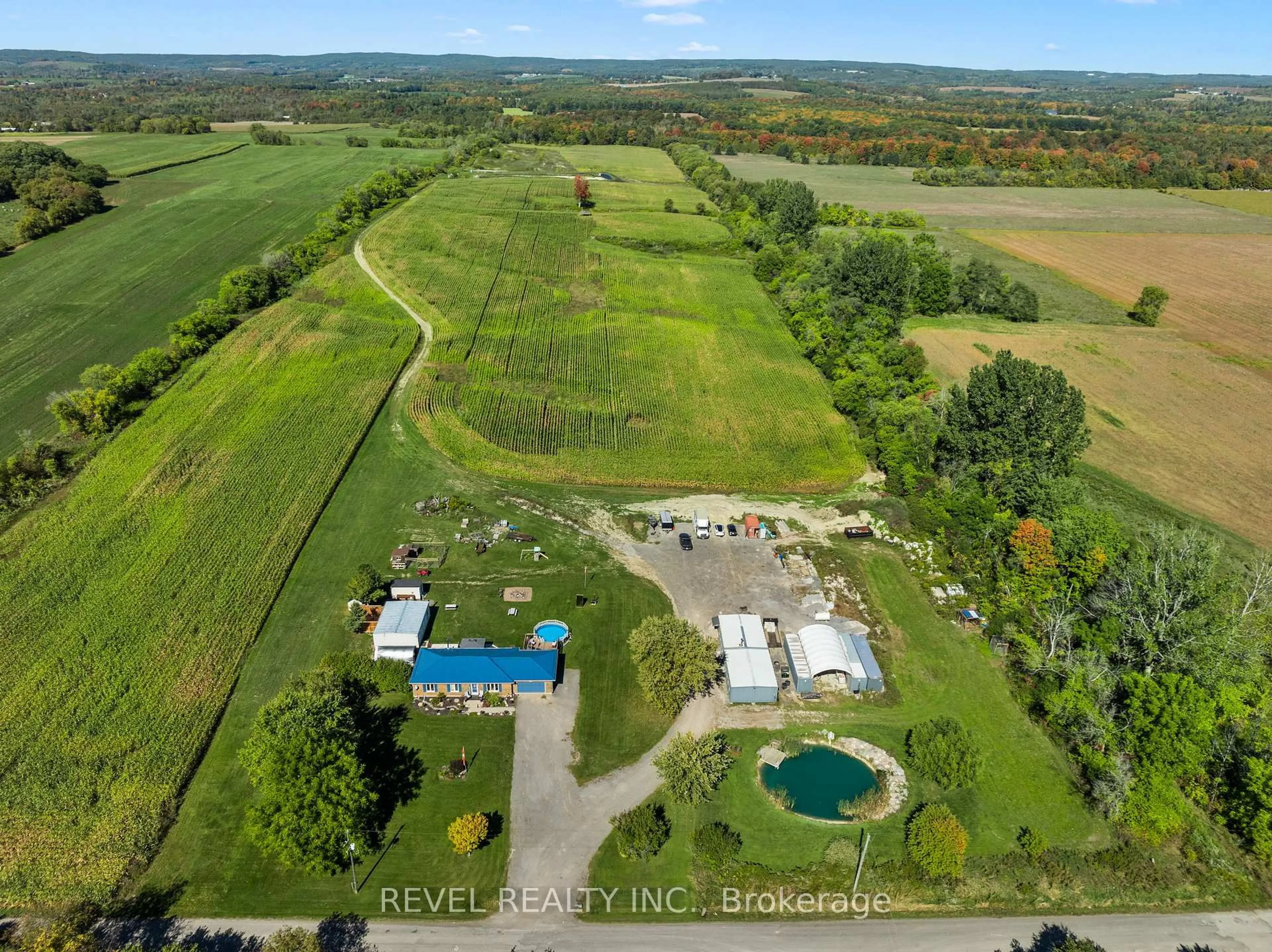 A pic from outside/outdoor area/front of a property/back of a property/a pic from drone, water/lake/river/ocean view for 572 6th Line, Port Hope Ontario L0A 1J0