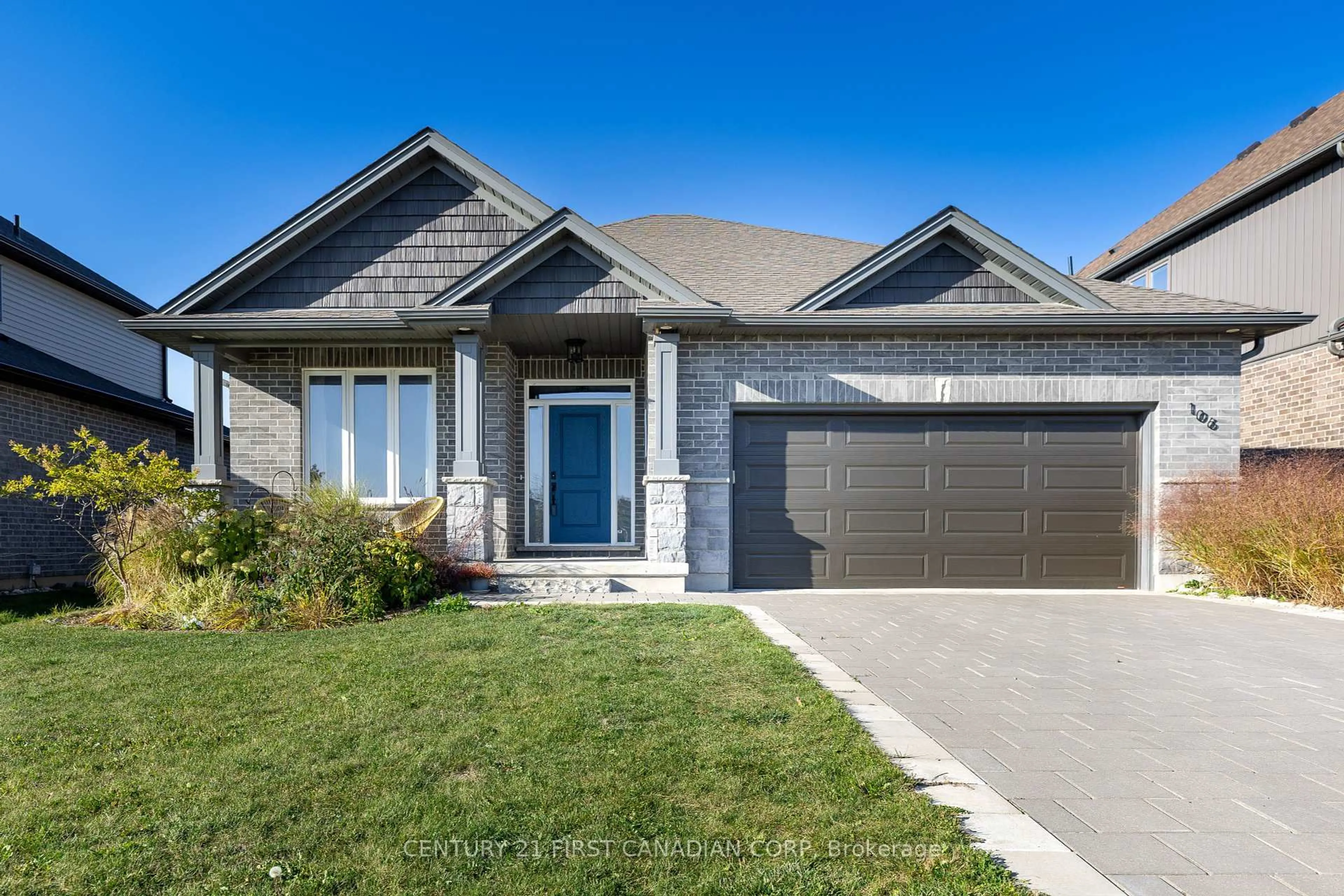 Home with brick exterior material, street for 106 Stuart Ave, Lucan Biddulph Ontario N0M 2J0