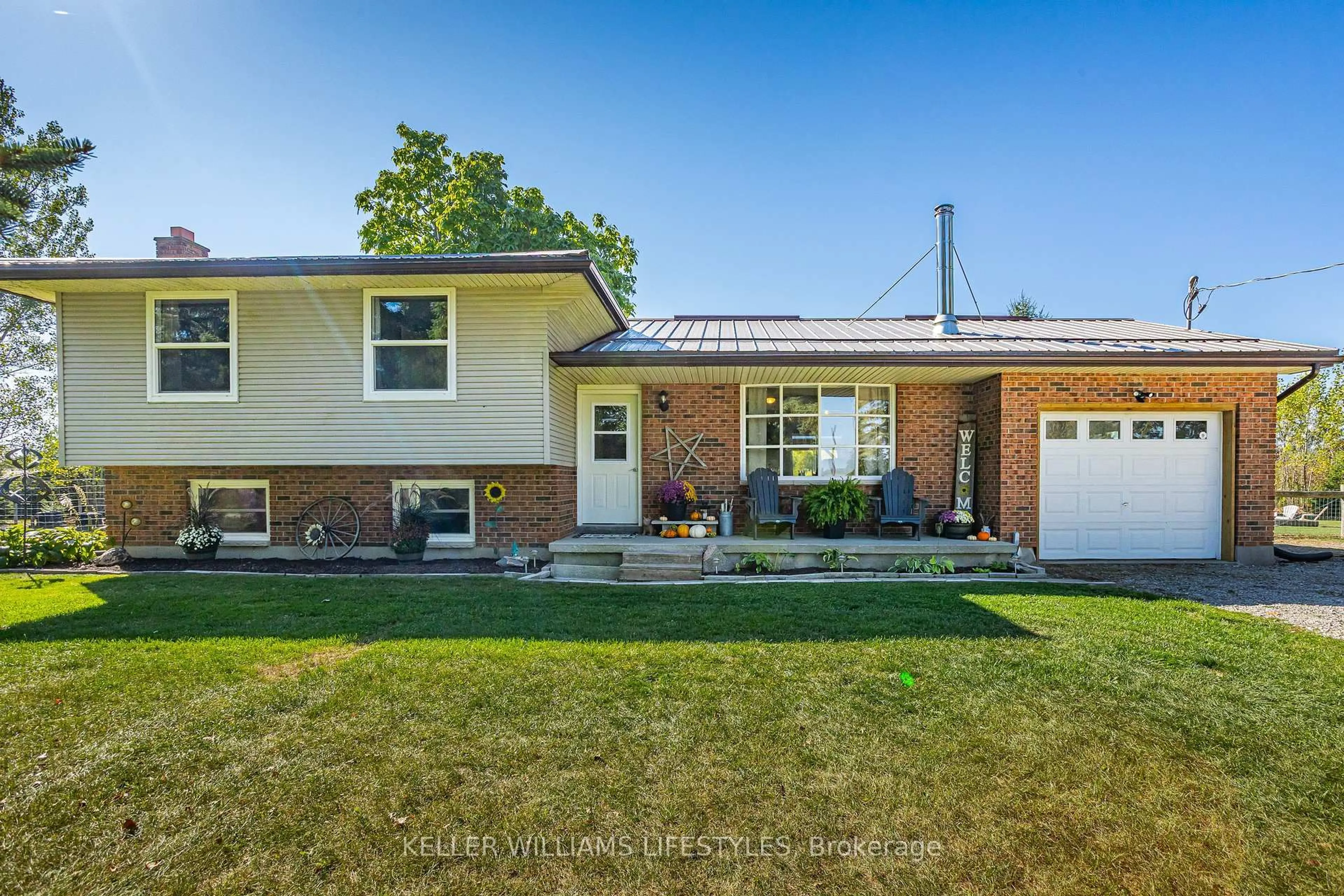Home with brick exterior material, street for 4723 Ausable Dr, North Middlesex Ontario N0M 1A0