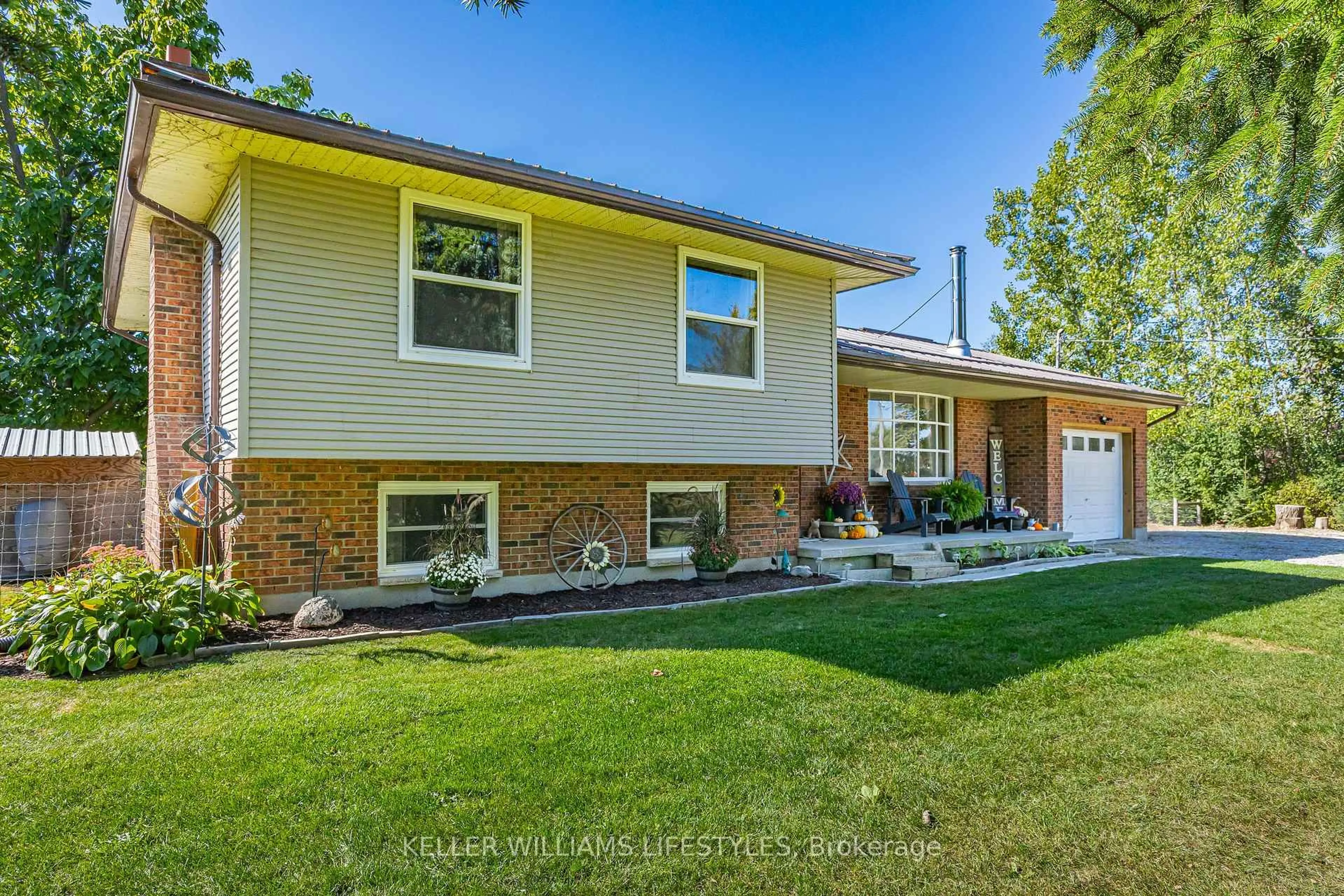 Home with brick exterior material, street for 4723 Ausable Dr, North Middlesex Ontario N0M 1A0
