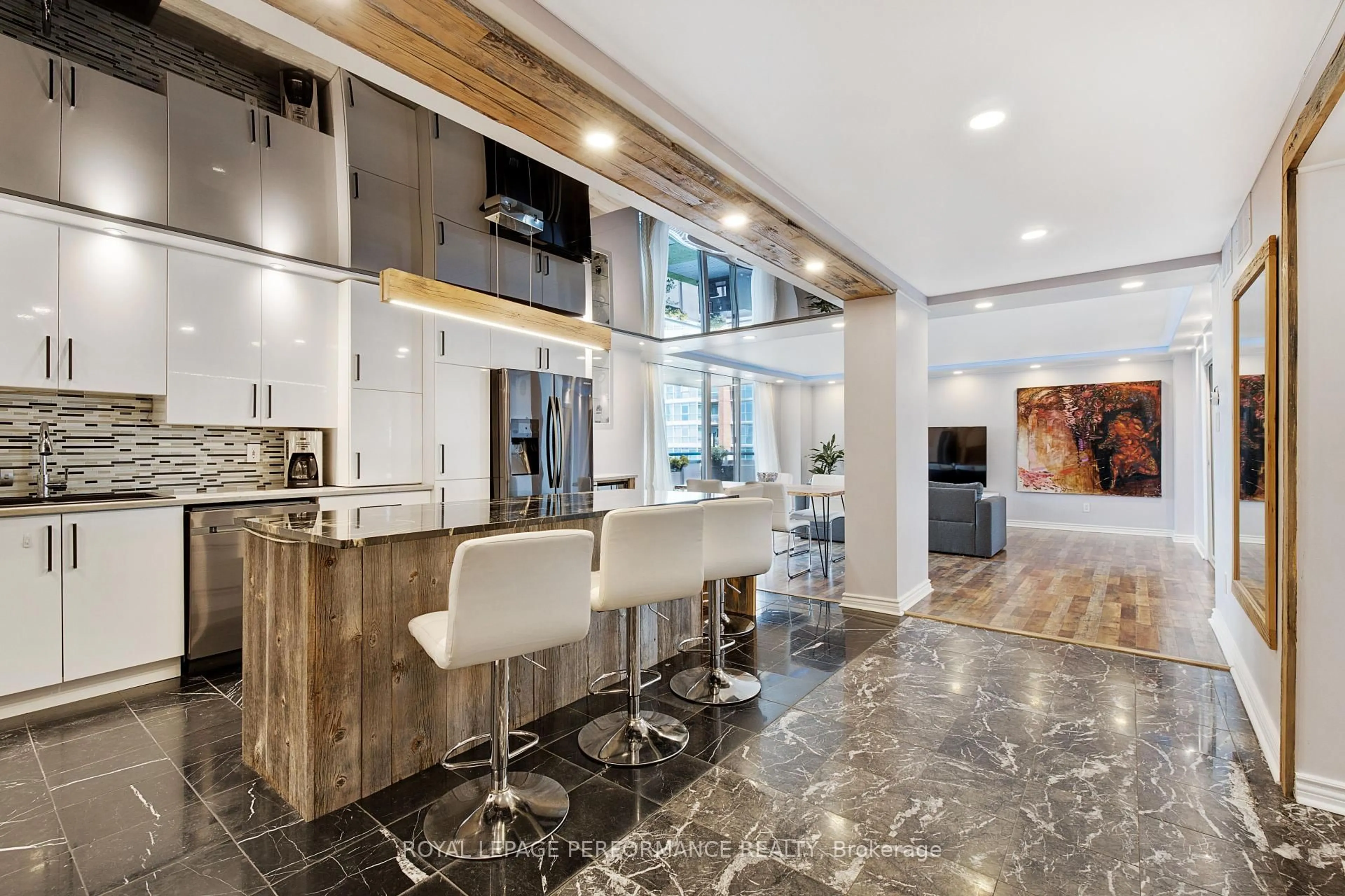 Contemporary kitchen, ceramic/tile floor for 160 George St #1905, Ottawa Ontario K1N 9M2