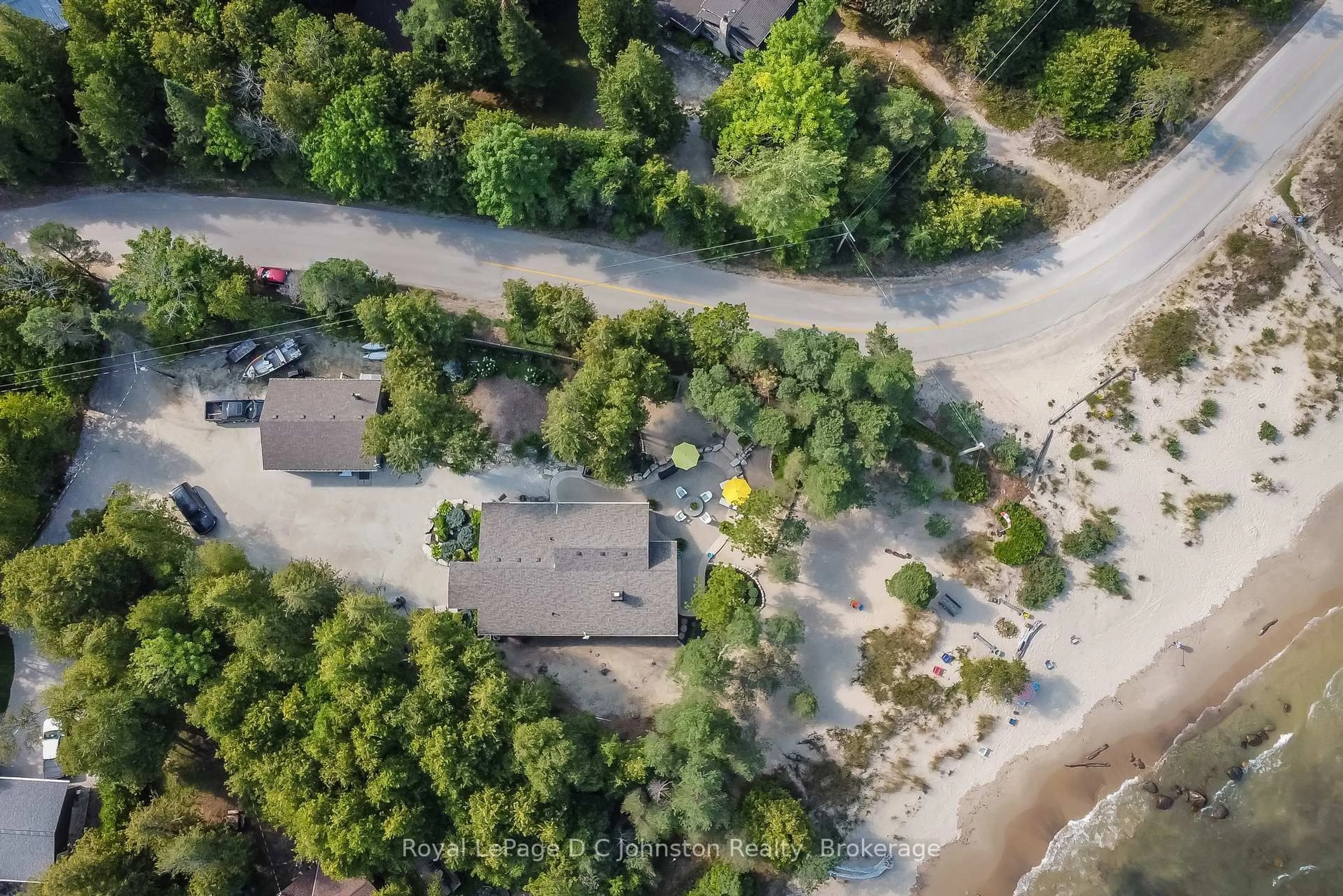 A pic from outside/outdoor area/front of a property/back of a property/a pic from drone, unknown for 103 Saugeen Beach Rd, Saugeen Shores Ontario N0H 2C5