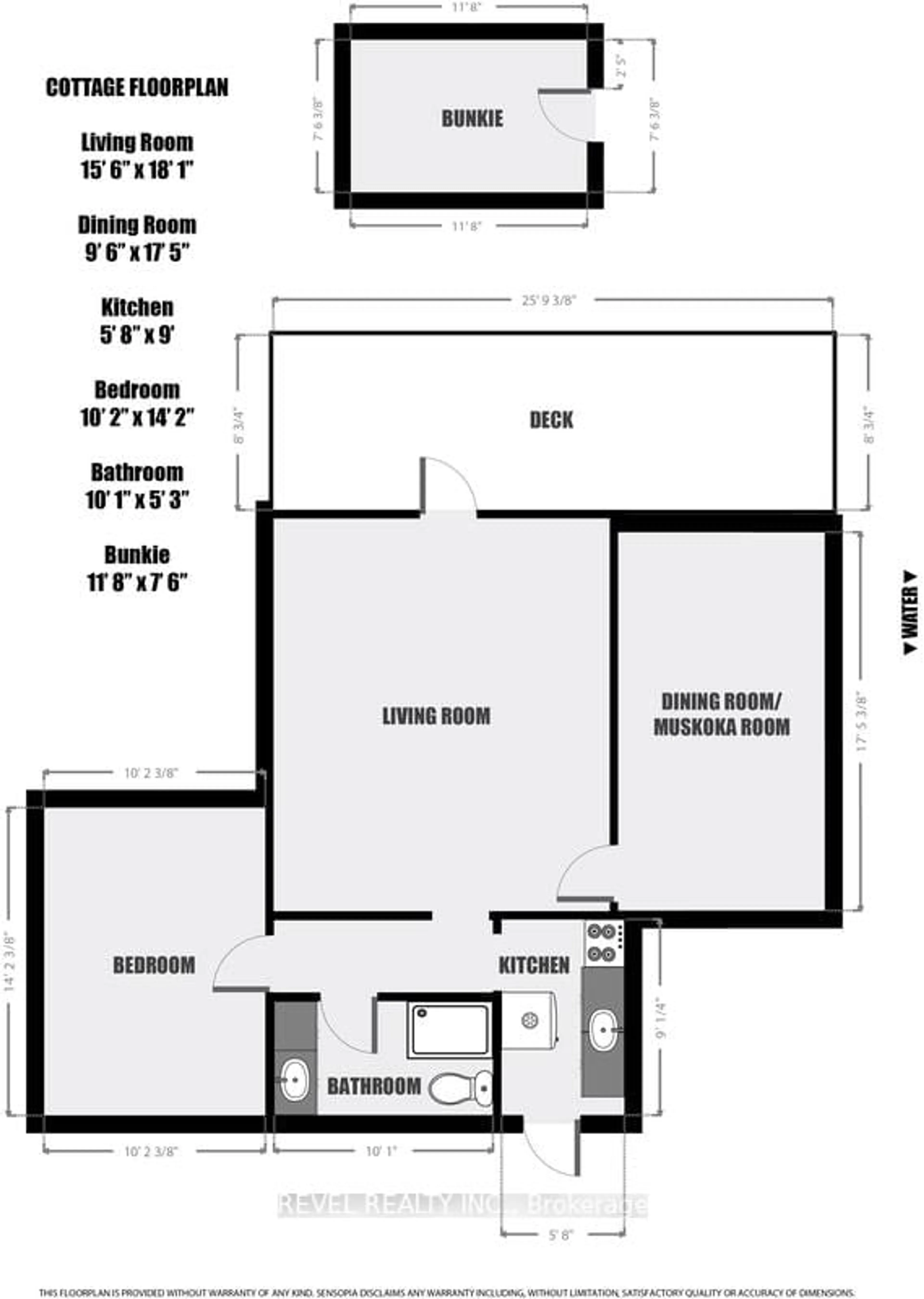 Floor plan for 744 10 Baxter Island, Georgian Bay Ontario L0K 1S0
