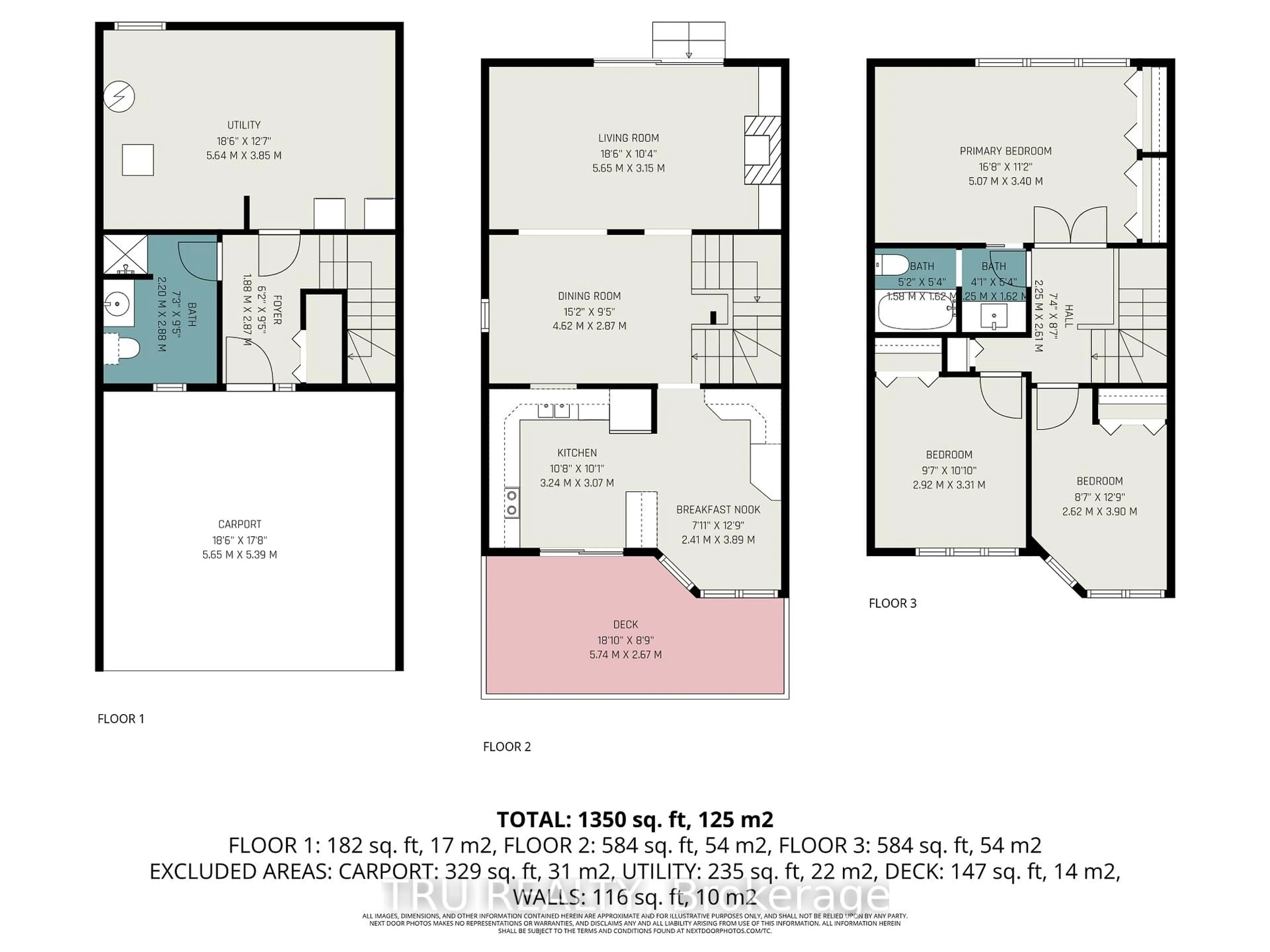 Floor plan for 1132 Chimney Hill Way, Ottawa Ontario K1J 8Z6
