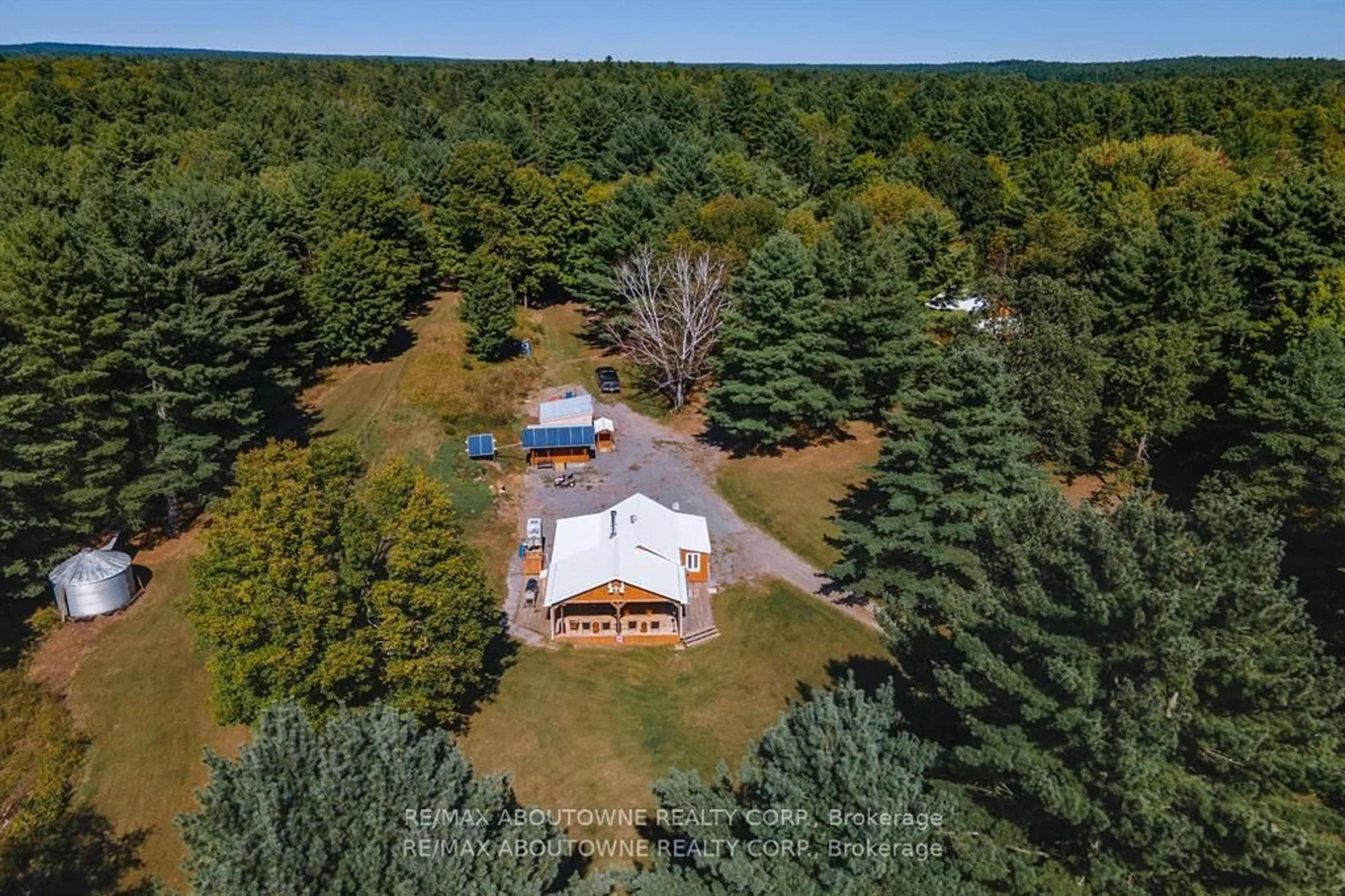 A pic from outside/outdoor area/front of a property/back of a property/a pic from drone, forest/trees view for 1161 & 1220 TURCOTTE Rd, Stone Mills Ontario K0K 2A0
