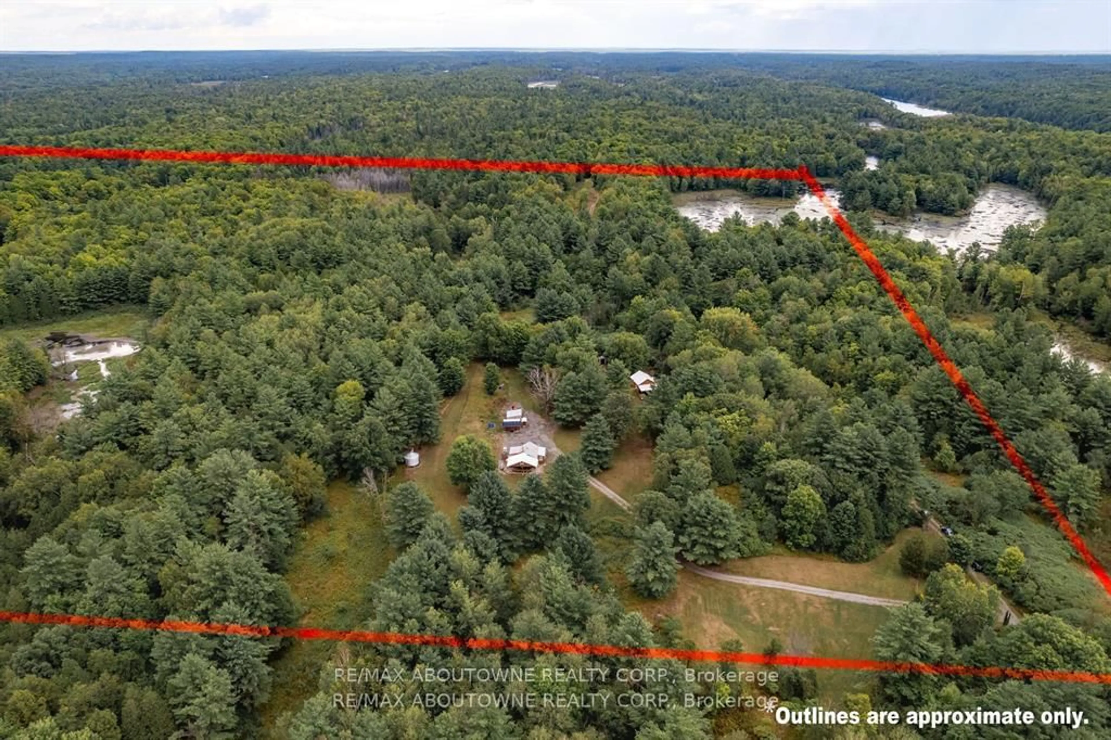 A pic from outside/outdoor area/front of a property/back of a property/a pic from drone, forest/trees view for 1161 & 1220 TURCOTTE Rd, Stone Mills Ontario K0K 2A0