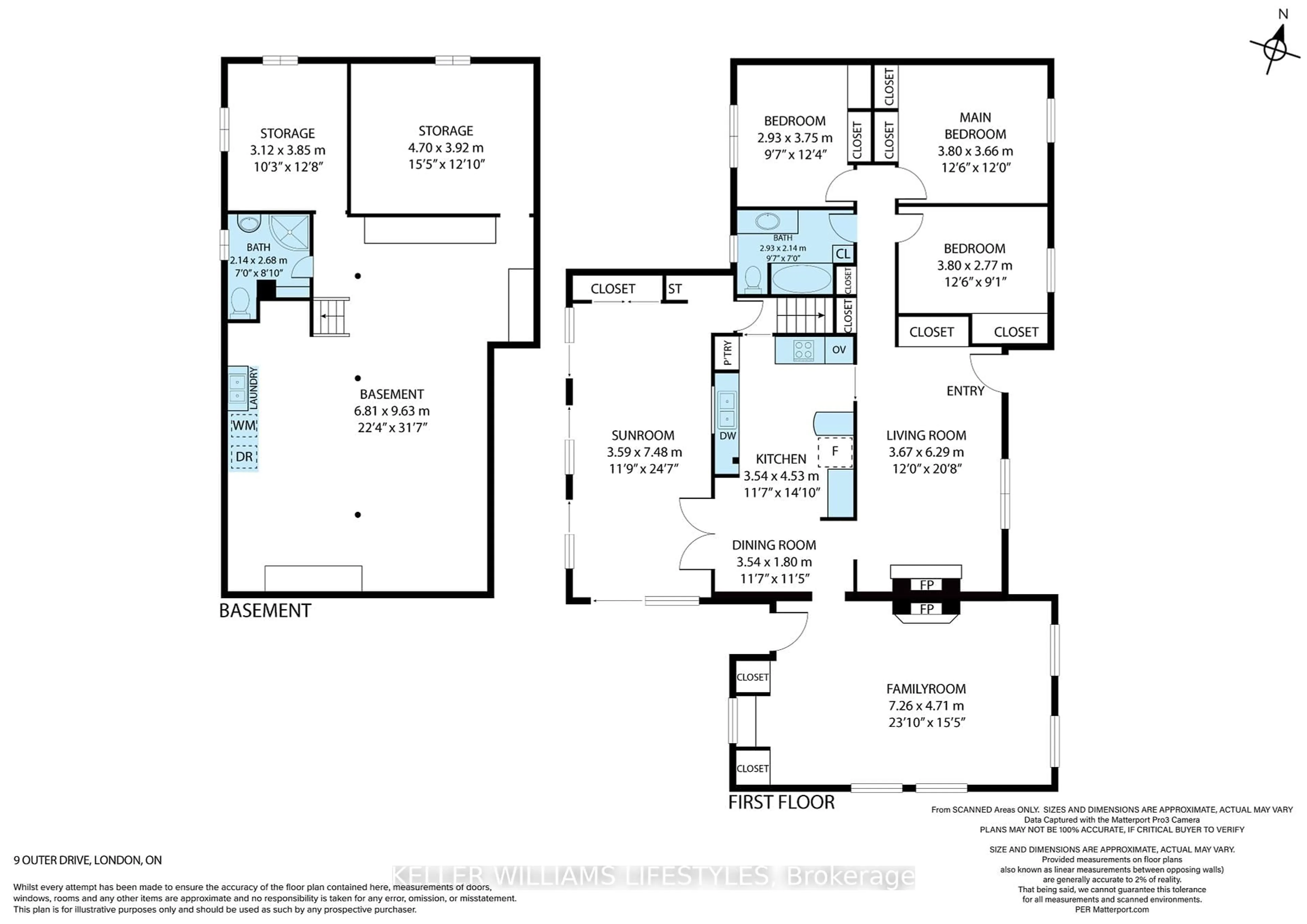 Floor plan for 9 Outer Dr, London South Ontario N6P 1C5