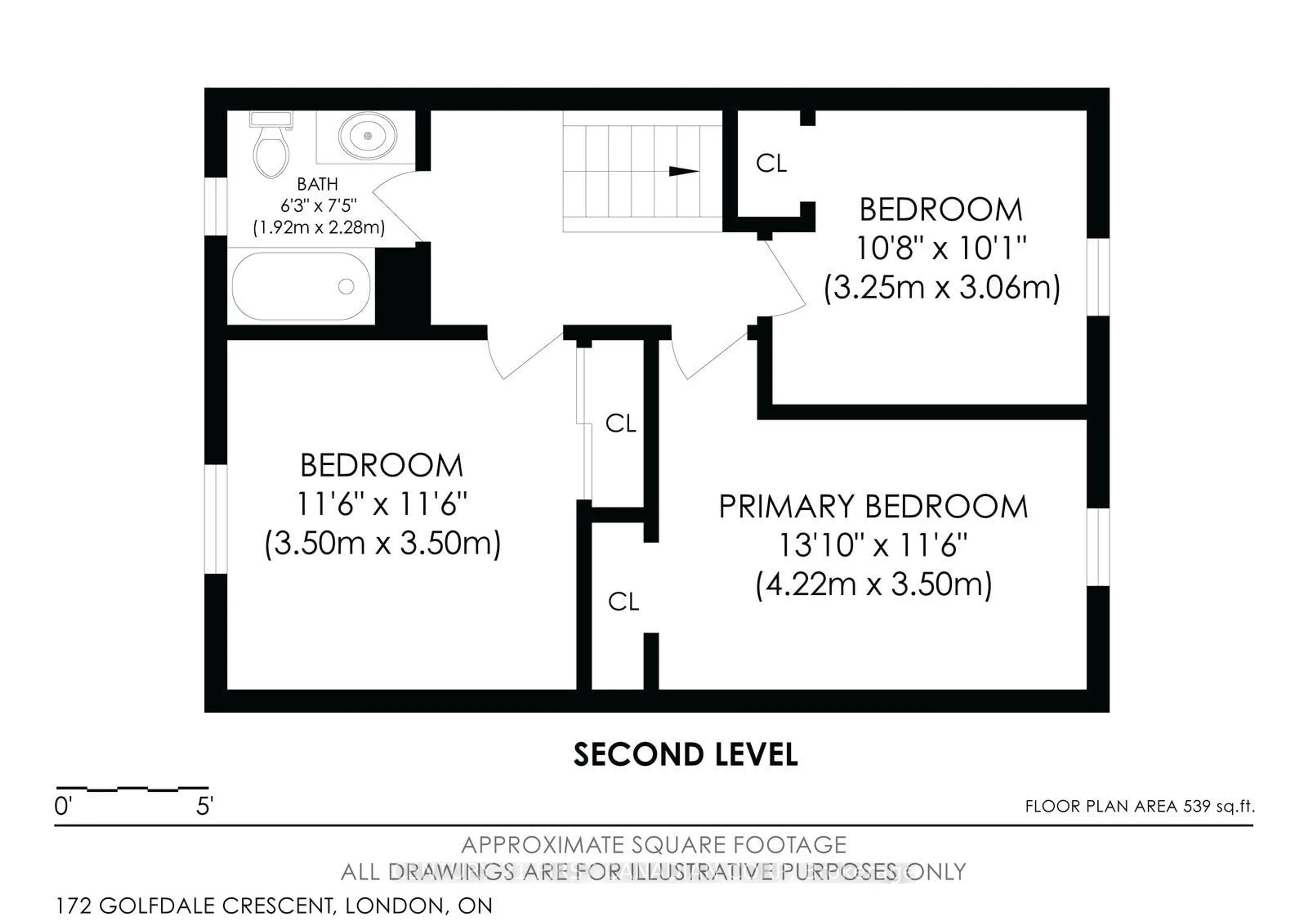 Floor plan for 172 Golfdale Cres, London South Ontario N6C 5X4