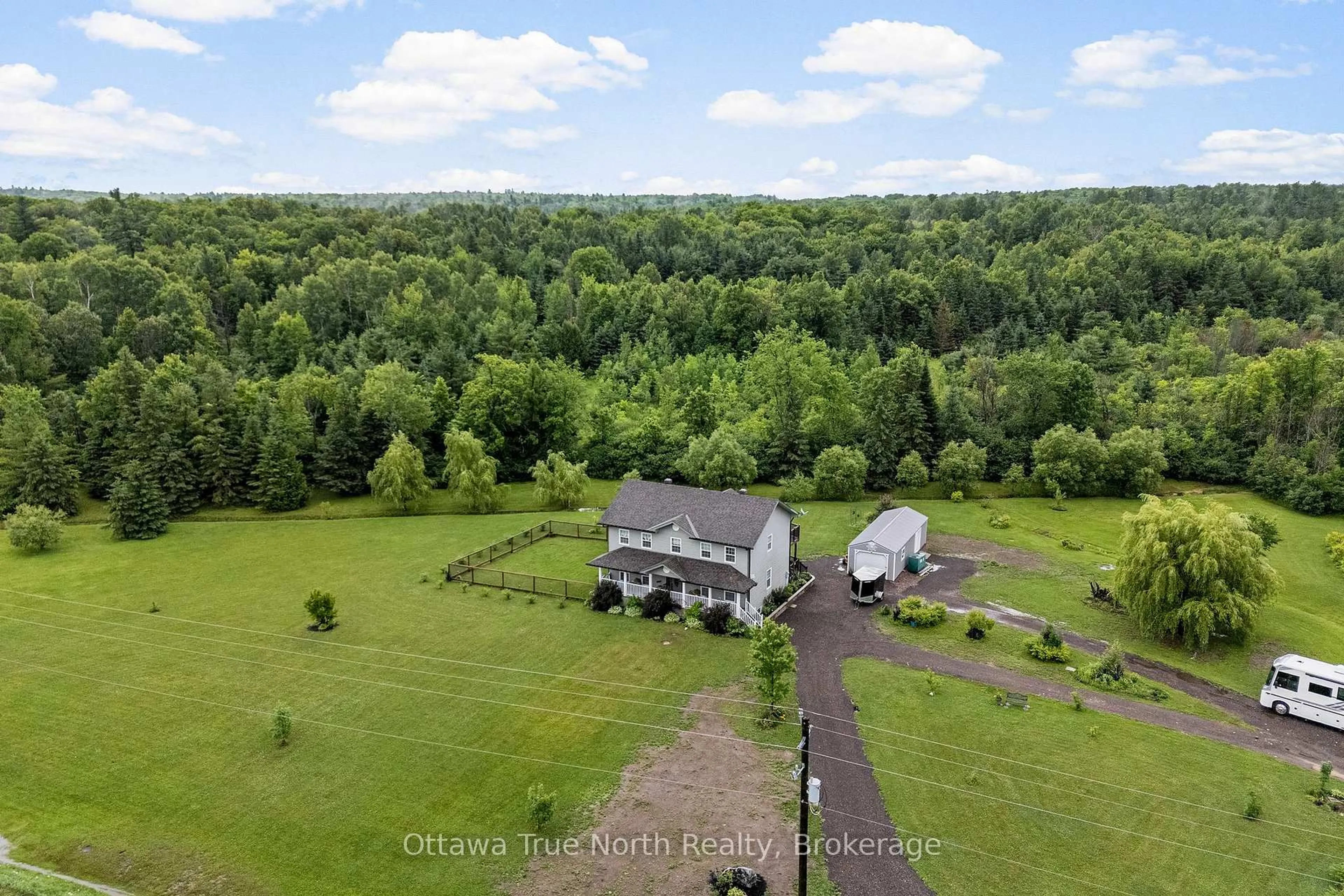 A pic from outside/outdoor area/front of a property/back of a property/a pic from drone, water/lake/river/ocean view for 1563 Hwy 132 Rd, Renfrew Ontario K7V 3Z5