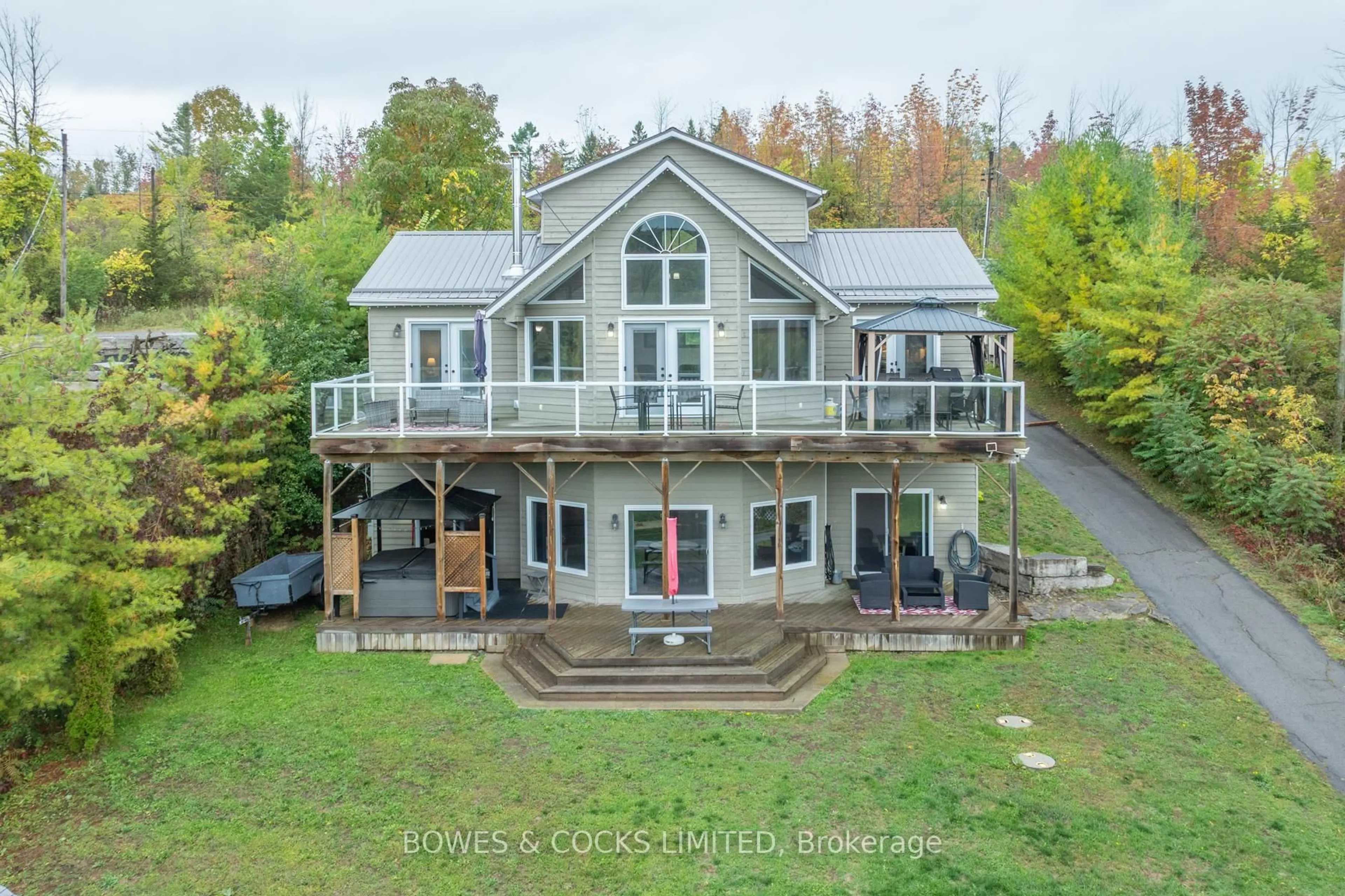 A pic from outside/outdoor area/front of a property/back of a property/a pic from drone, water/lake/river/ocean view for 1425 Trent Lane, Asphodel-Norwood Ontario K0L 2V0