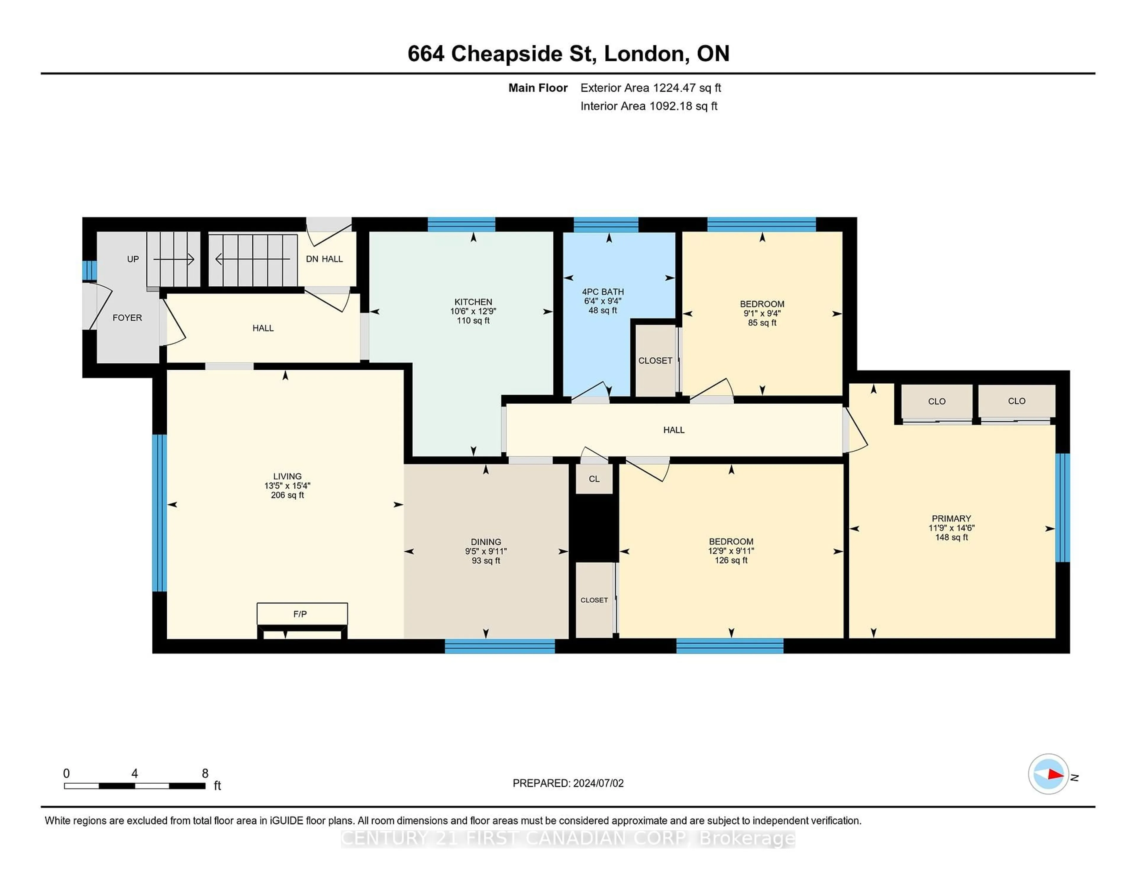 Floor plan for 664 Cheapside St, London East Ontario N5Y 3Y2