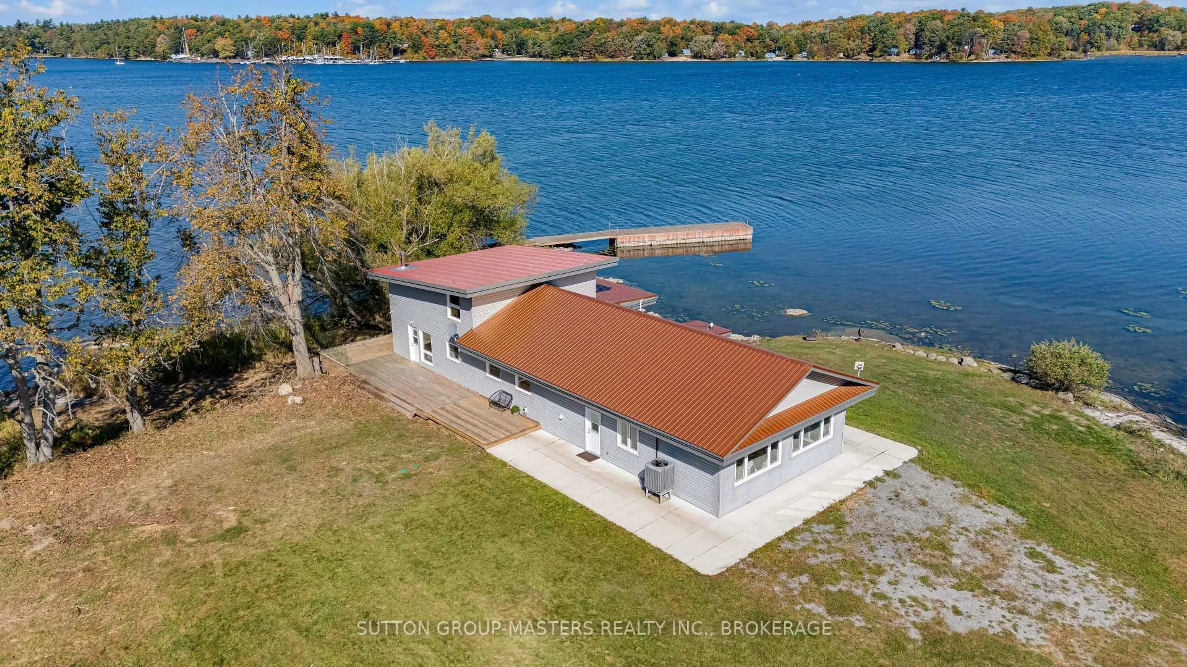 A pic from outside/outdoor area/front of a property/back of a property/a pic from drone, water/lake/river/ocean view for 429 Fuller Rd, Mountain Grove Ontario K0H 2E0