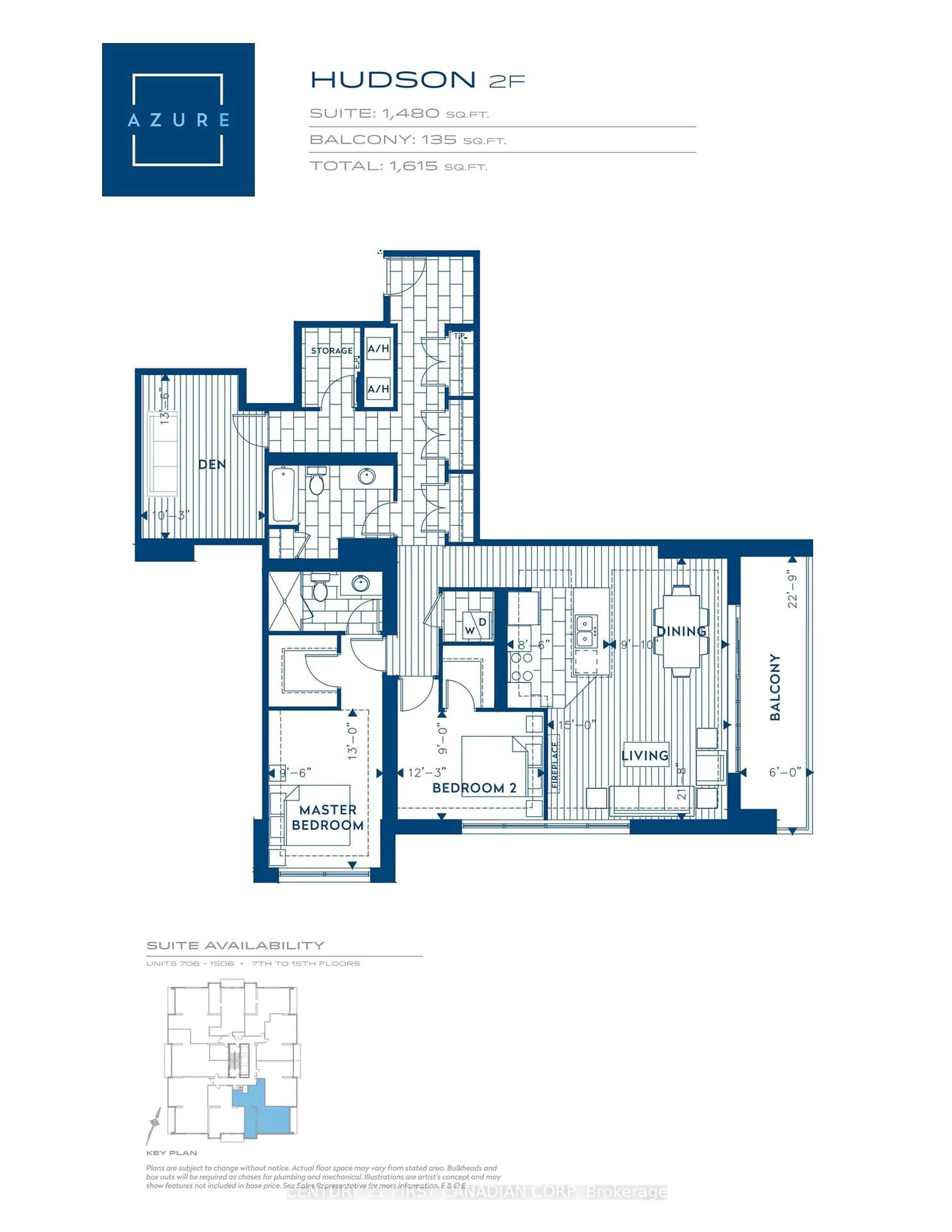 Floor plan for 505 TALBOT St #1307, London East Ontario N6A 2S6