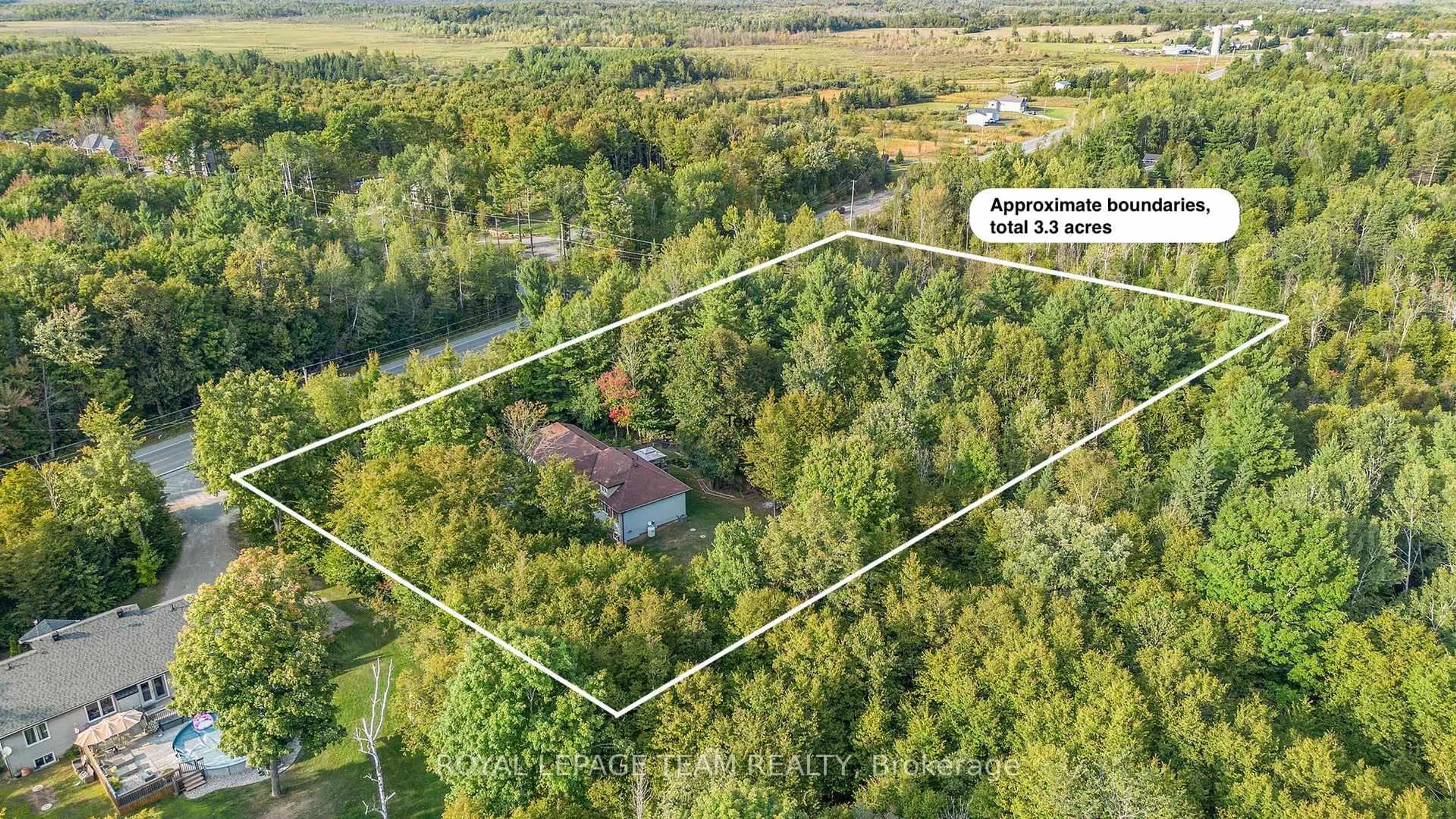 A pic from outside/outdoor area/front of a property/back of a property/a pic from drone, forest/trees view for 2025 Richmond Rd, Smiths Falls Ontario K7A 4S7