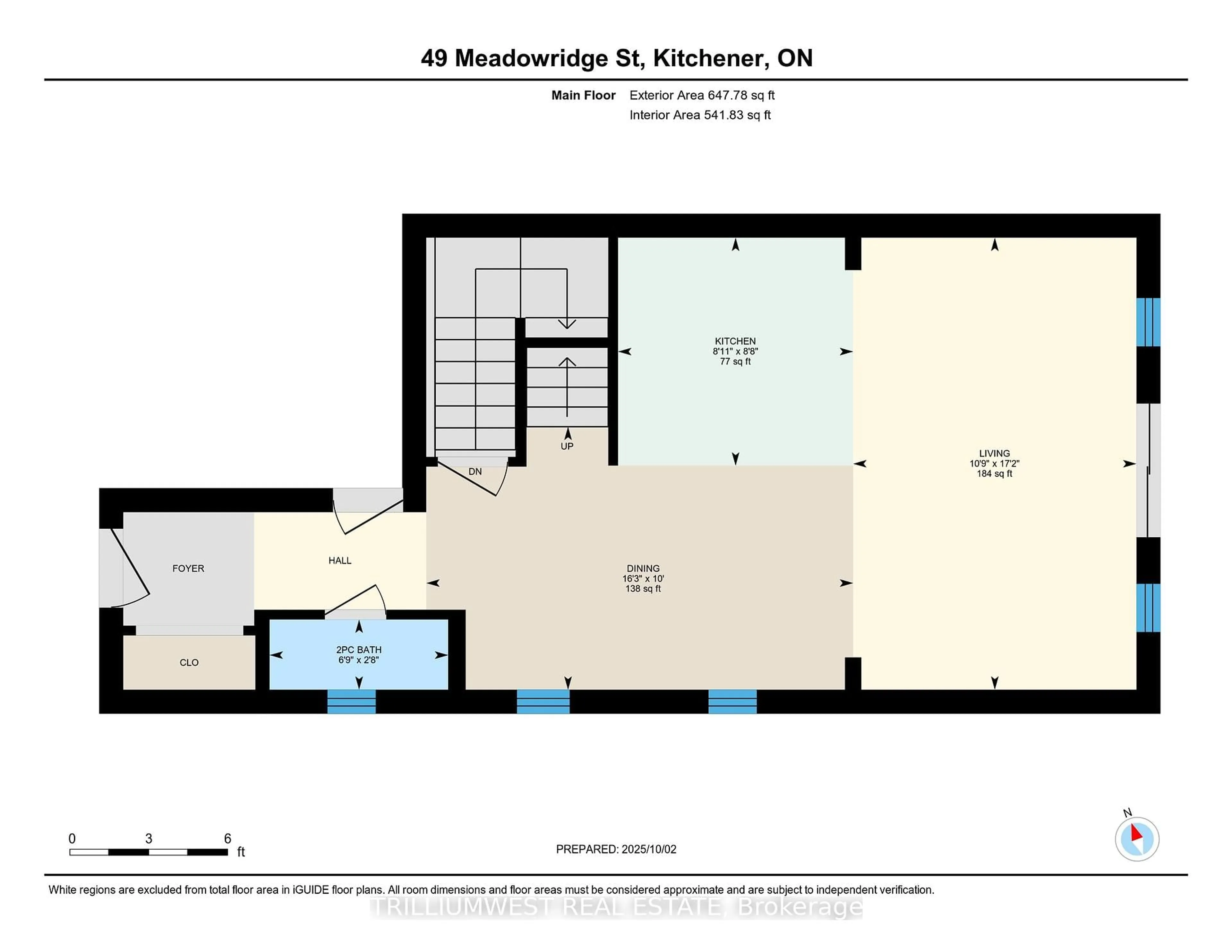 Floor plan for 49 Meadowridge St, Kitchener Ontario N2P 0E2