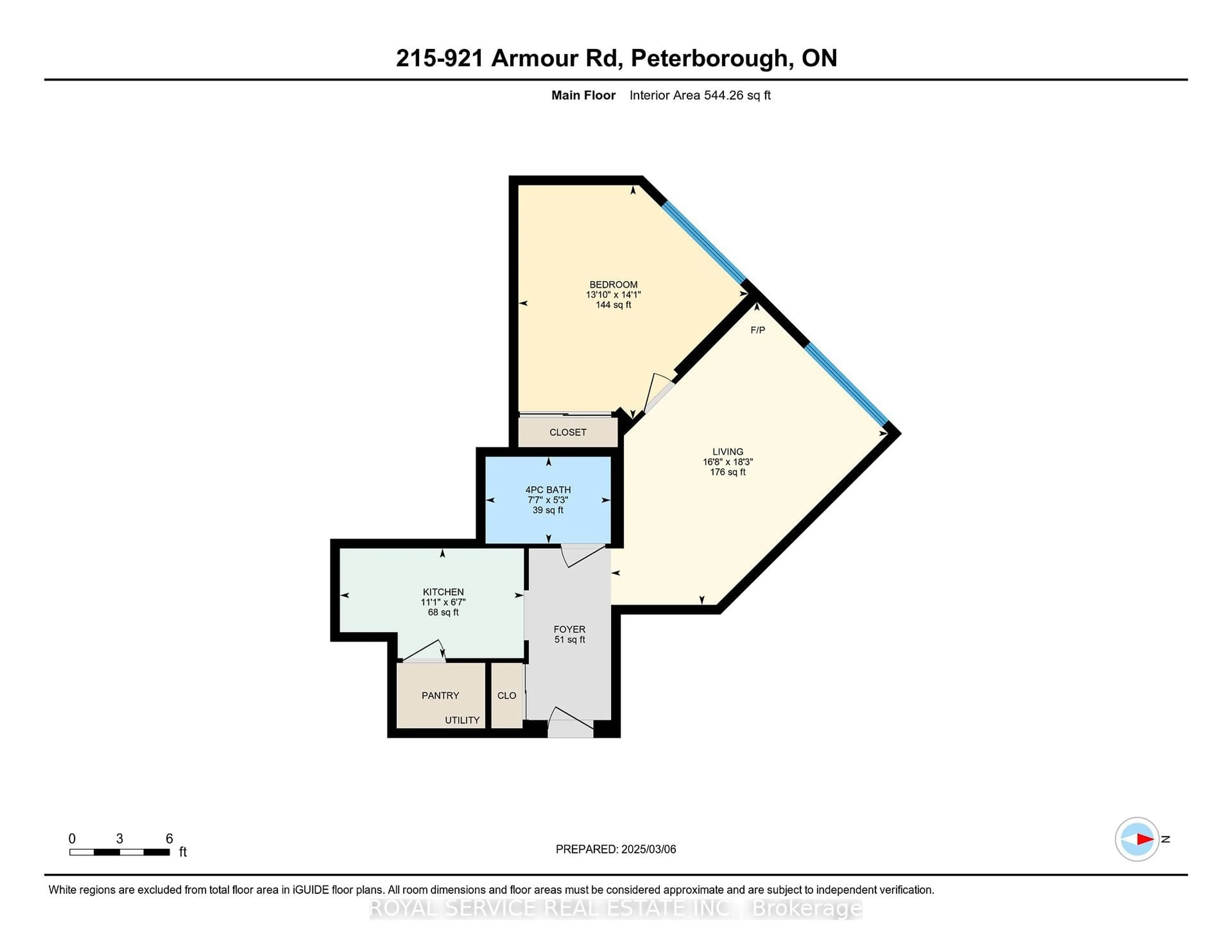 Floor plan for 921 Armour Rd #215, Peterborough Ontario K9H 7K5