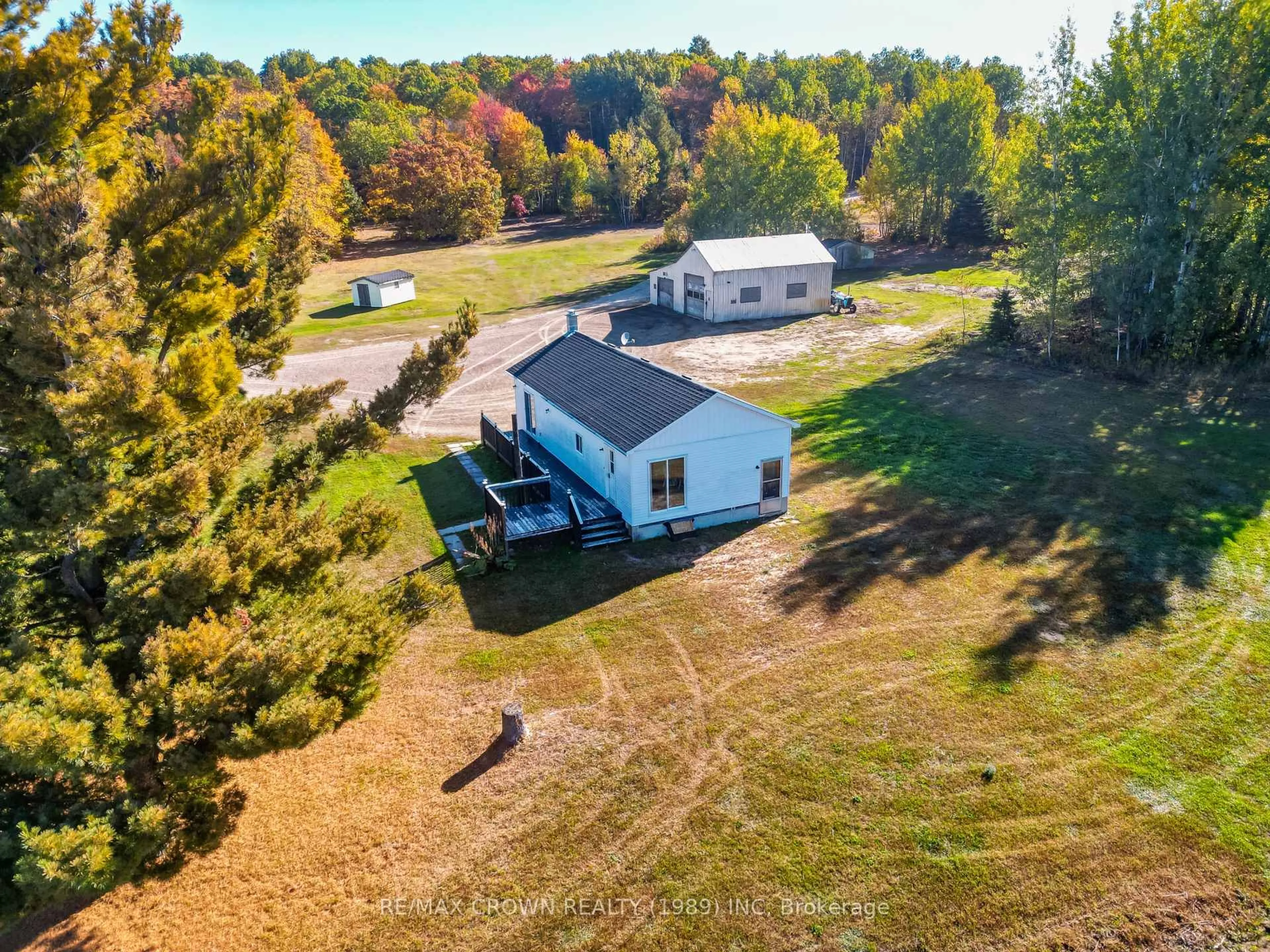 A pic from outside/outdoor area/front of a property/back of a property/a pic from drone, water/lake/river/ocean view for 936 Laplante Rd, Bonfield Ontario P0H 2E0