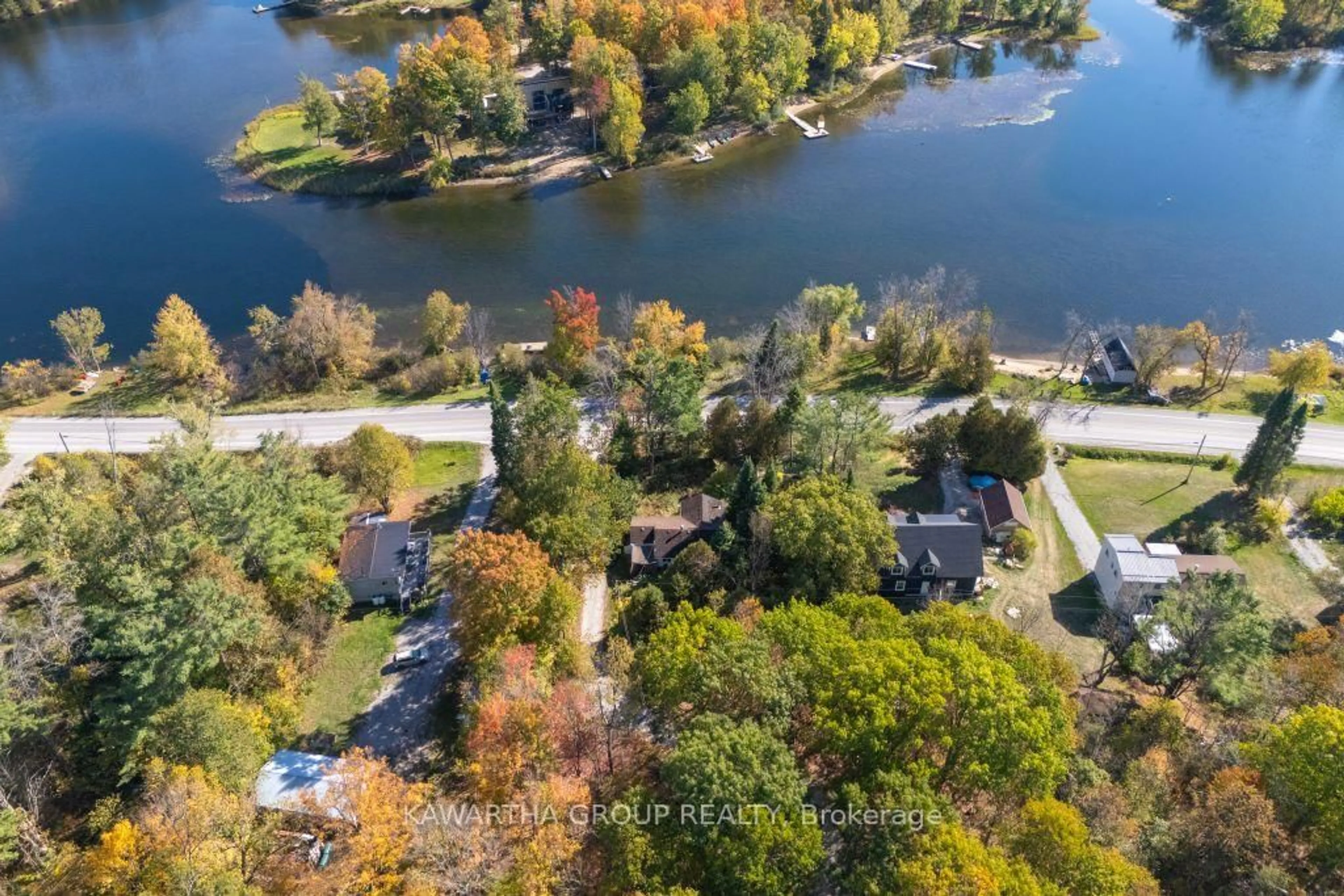 A pic from outside/outdoor area/front of a property/back of a property/a pic from drone, water/lake/river/ocean view for 3639 Monck Rd, Kawartha Lakes Ontario K0M 2L0