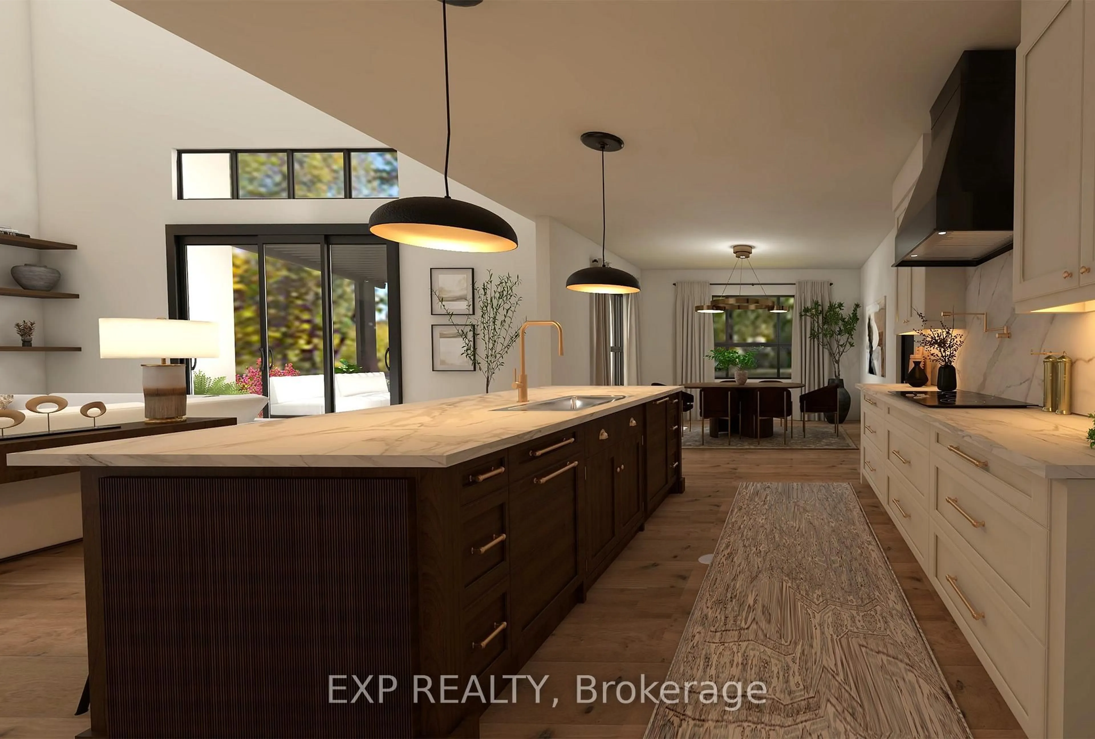 Open concept kitchen, ceramic/tile floor for 92 Navigation Dr, Prince Edward County Ontario K8N 0G1