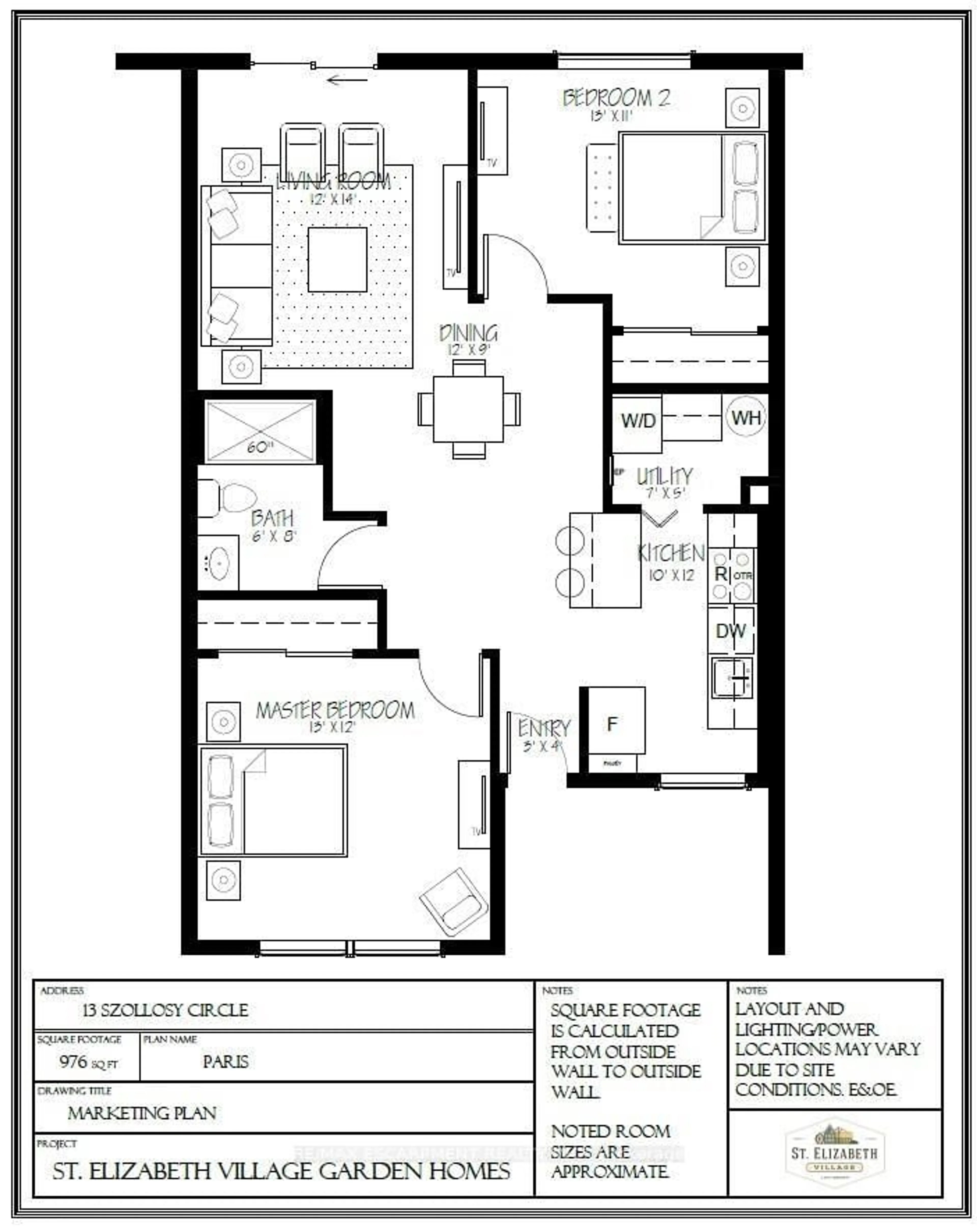 Floor plan for 13 Szollosy Circ, Hamilton Ontario L9B 1T8