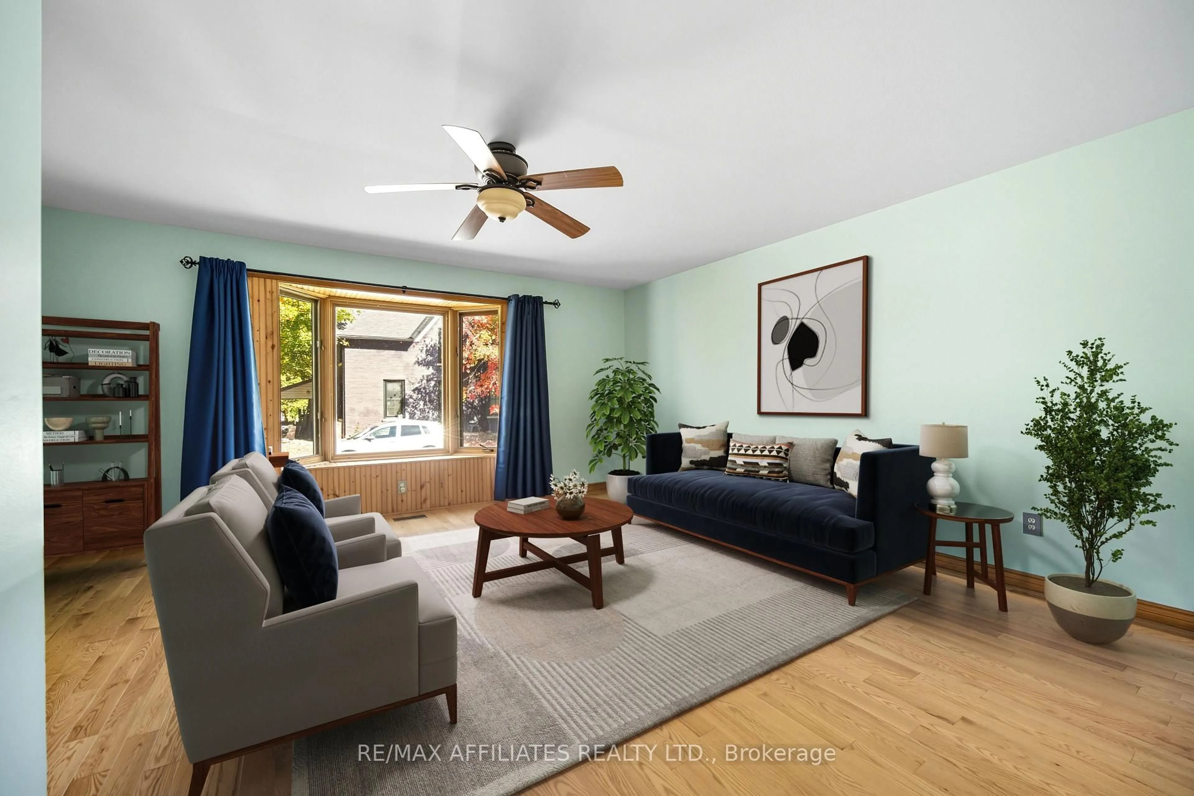 Living room with furniture, wood/laminate floor for 12 Prince St, Carleton Place Ontario K7C 2M4
