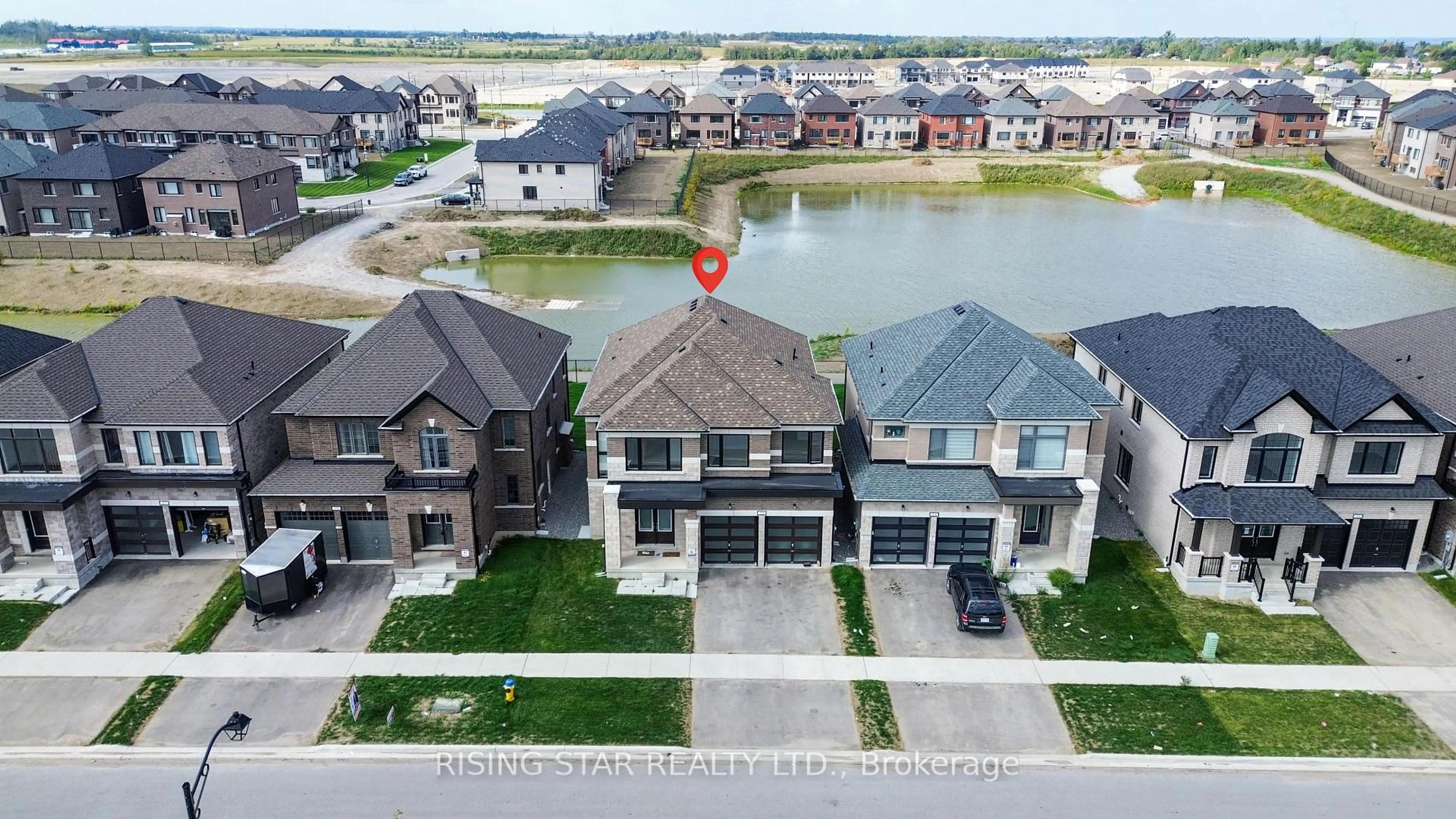 A pic from outside/outdoor area/front of a property/back of a property/a pic from drone, water/lake/river/ocean view for 31 O'NEILL St, Kawartha Lakes Ontario K9V 6C2