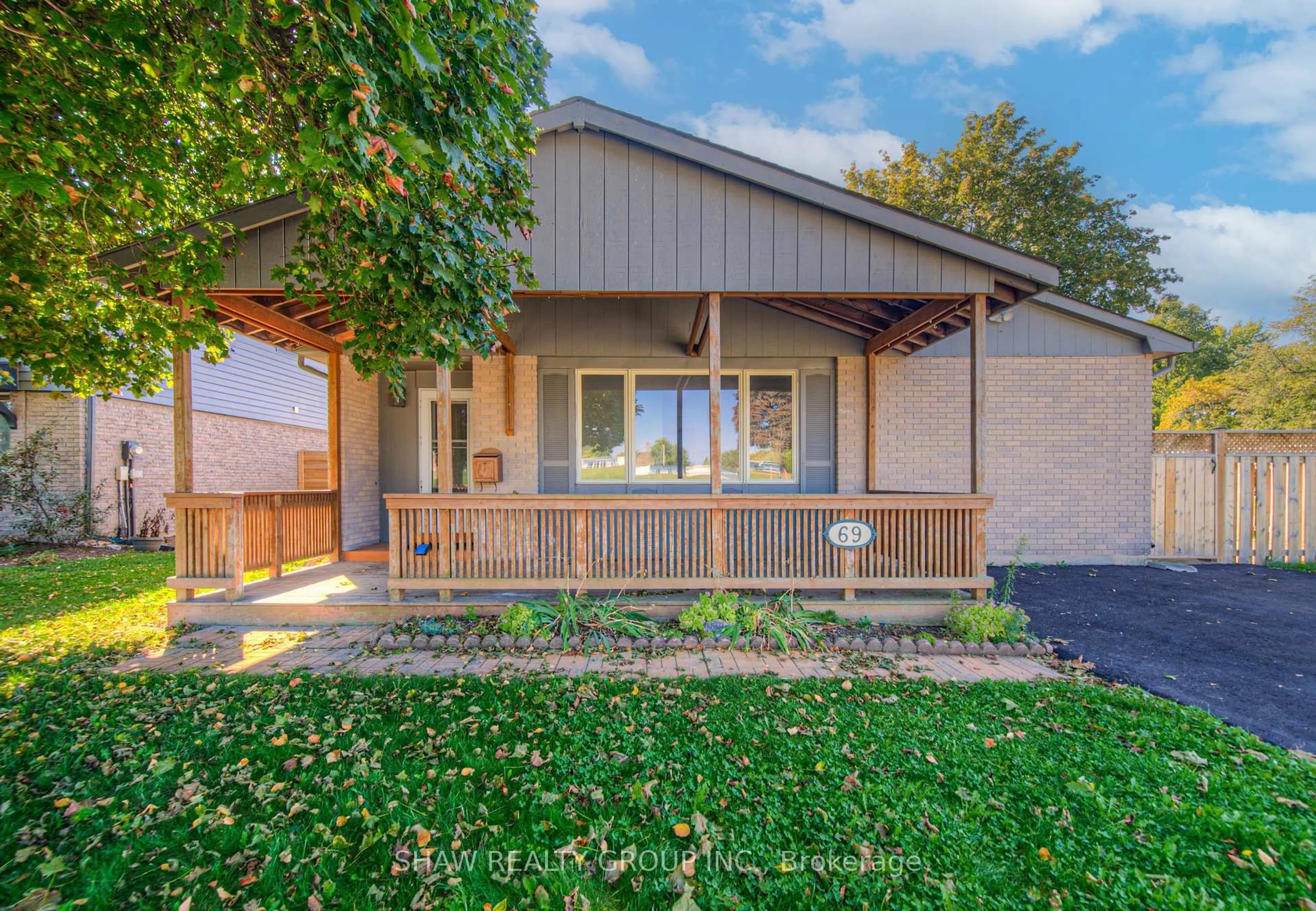 Home with vinyl exterior material, street for 69 Bismark Dr, Cambridge Ontario N1S 4E7