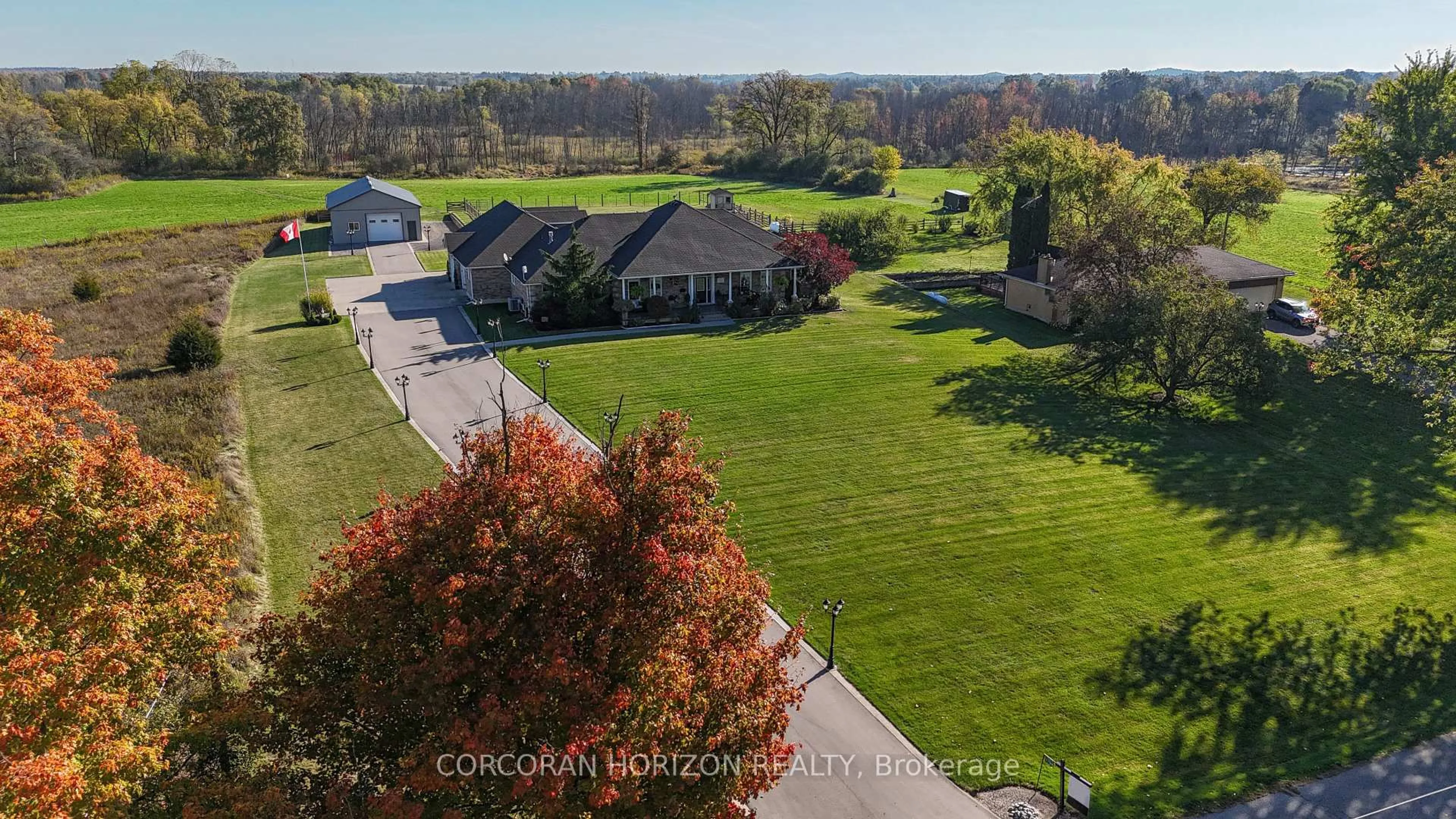 A pic from outside/outdoor area/front of a property/back of a property/a pic from drone, water/lake/river/ocean view for 1794 Seaton Rd, North Dumfries Ontario N1R 5S2