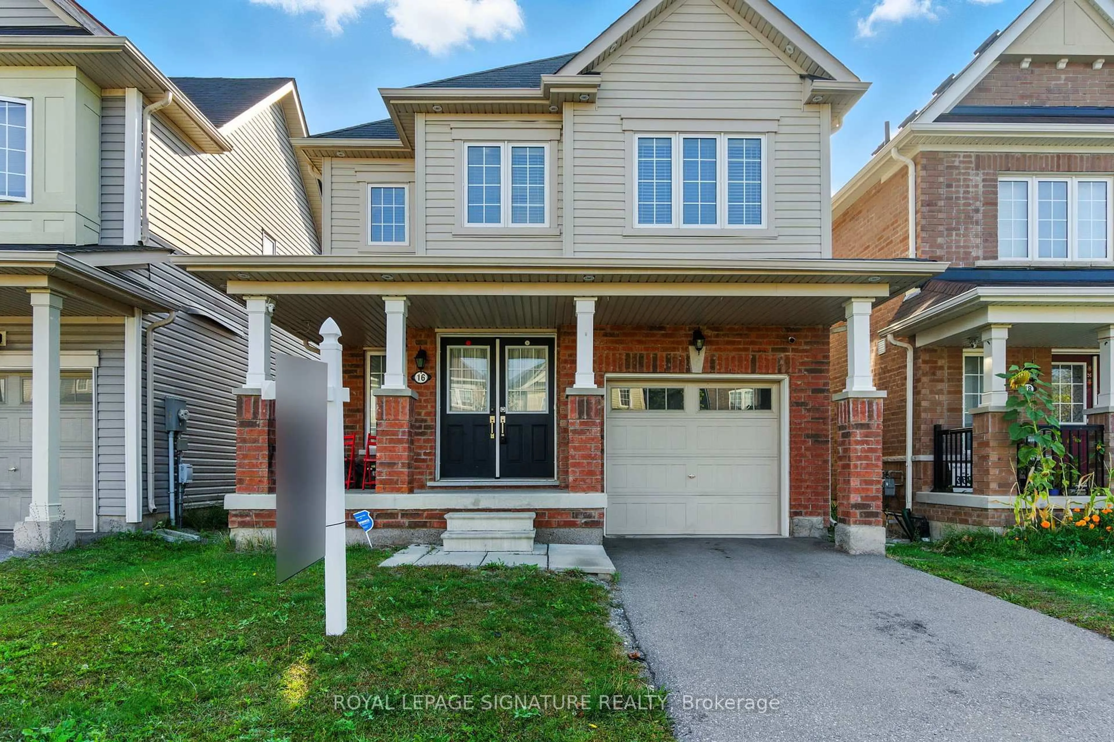 Home with brick exterior material, street for 16 Froggy Dr, Thorold Ontario L3B 0G9