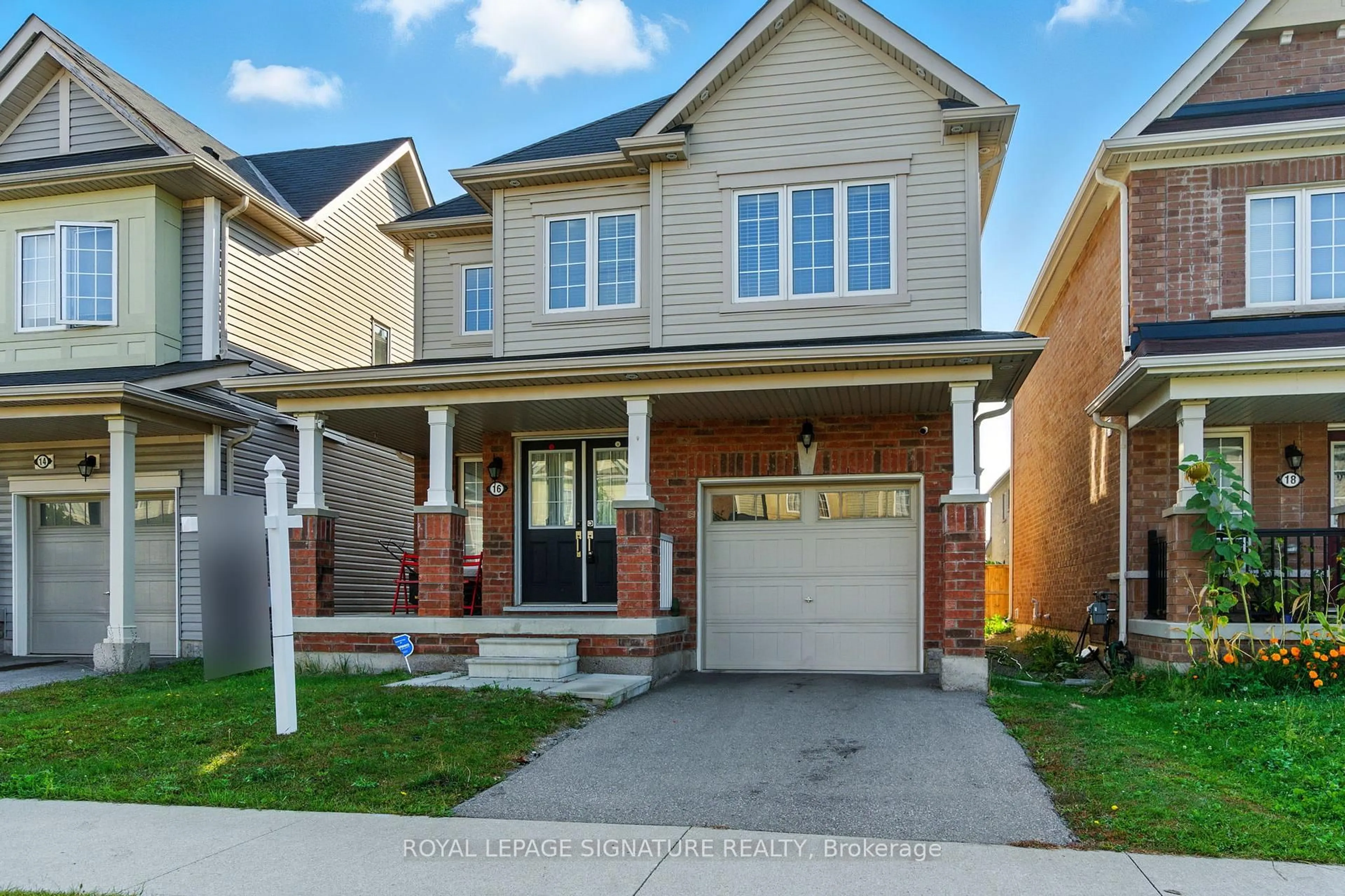 Home with brick exterior material, street for 16 Froggy Dr, Thorold Ontario L3B 0G9