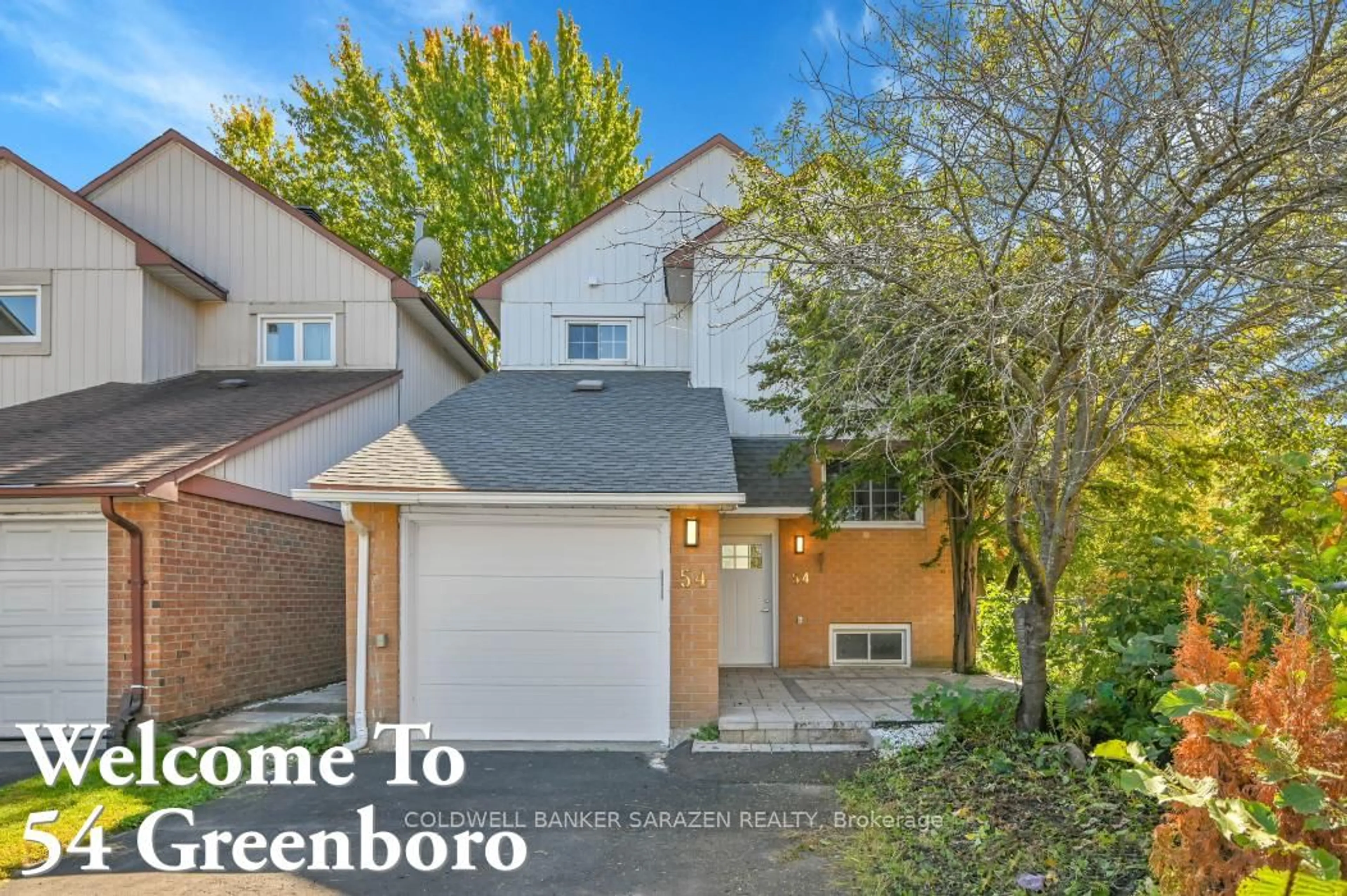 A pic from outside/outdoor area/front of a property/back of a property/a pic from drone, street for 54 Greenboro Cres, Ottawa Ontario K1T 1W6