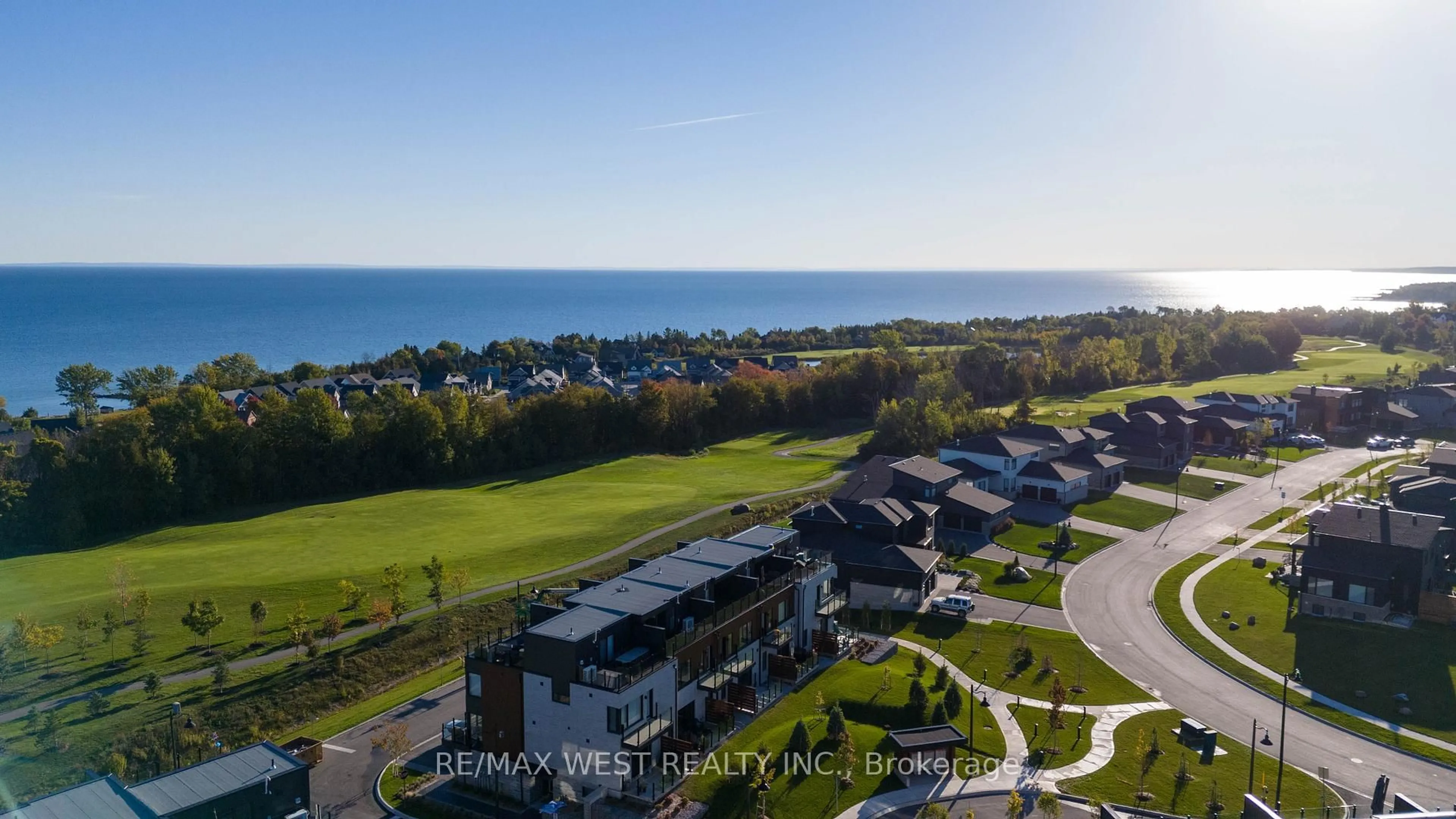 A pic from outside/outdoor area/front of a property/back of a property/a pic from drone, water/lake/river/ocean view for 117 Sladden Crt #25, Blue Mountains Ontario N0H 2P0