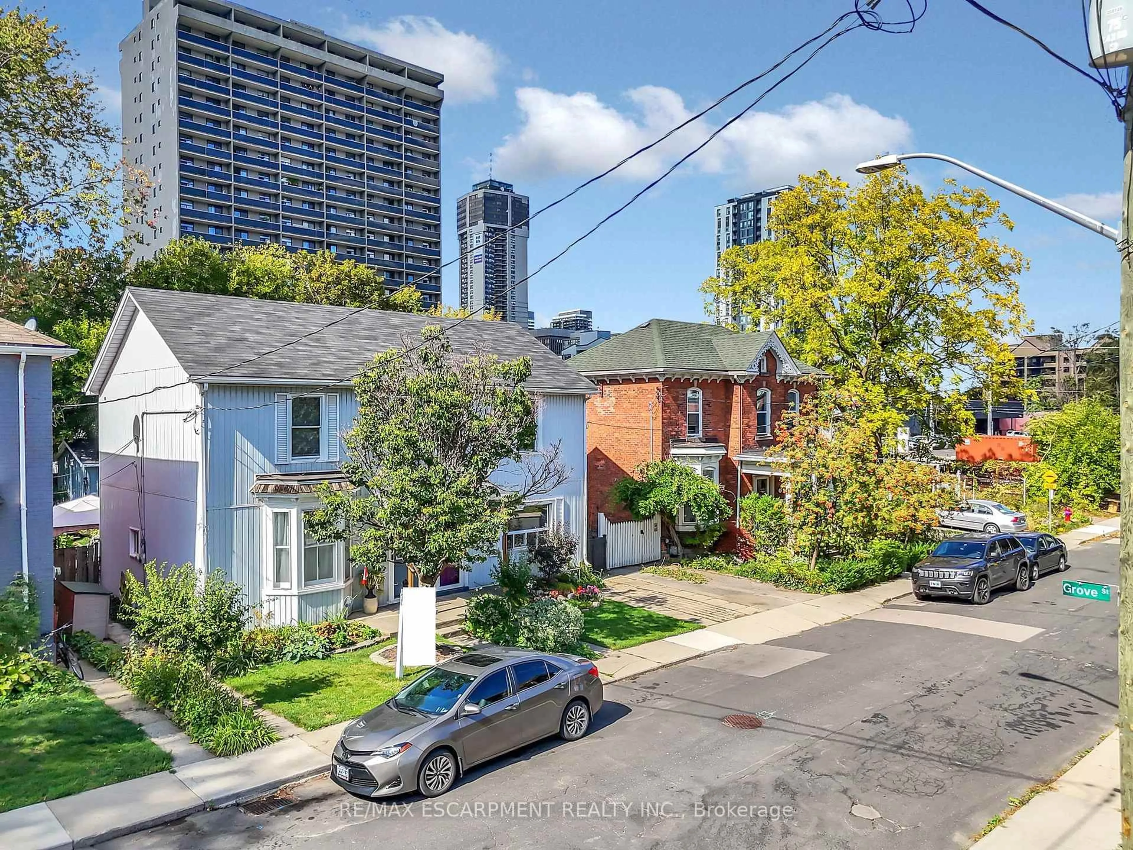 A pic from outside/outdoor area/front of a property/back of a property/a pic from drone, street for 22 Liberty St, Hamilton Ontario L8N 2N6
