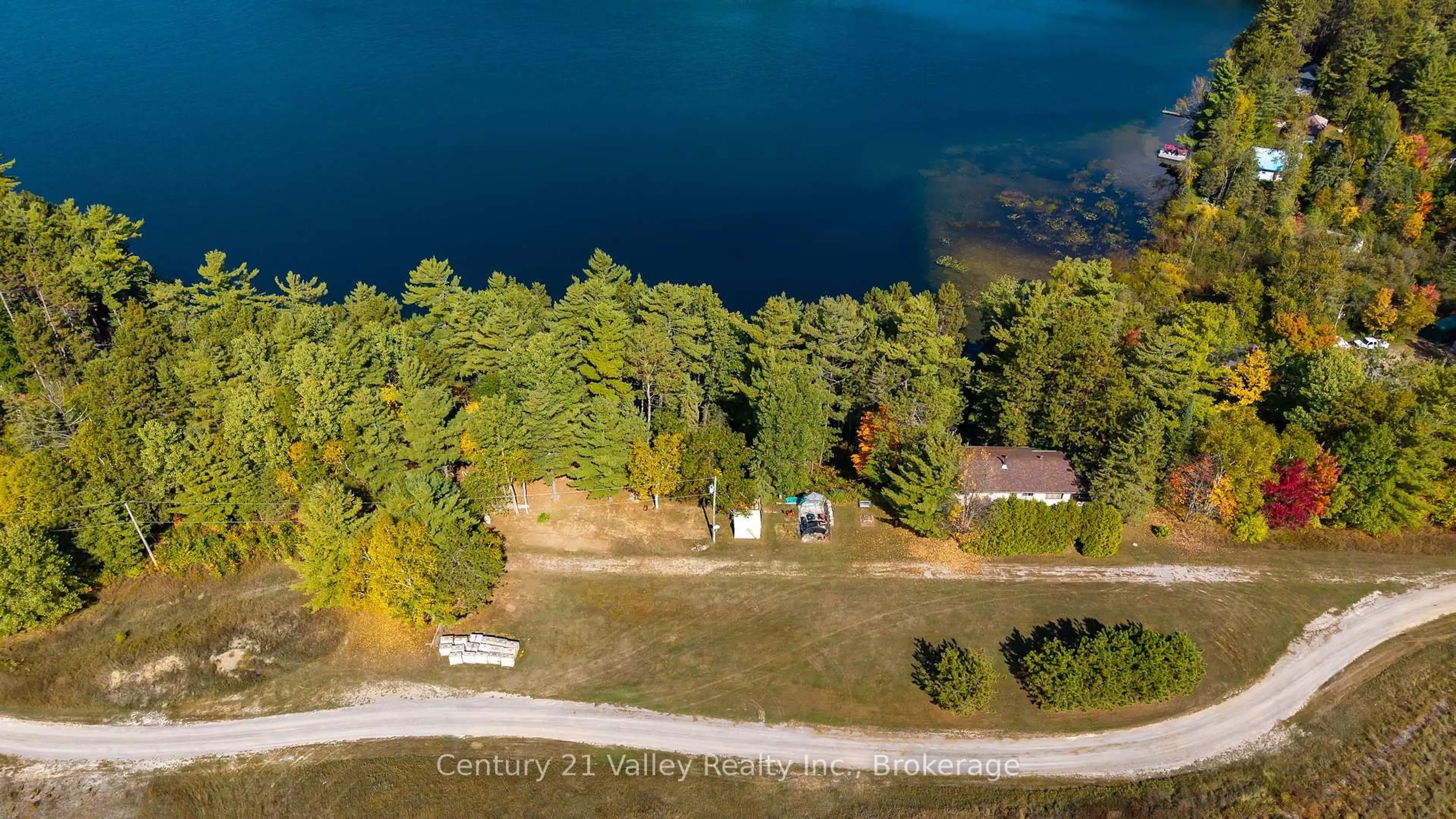 A pic from outside/outdoor area/front of a property/back of a property/a pic from drone, water/lake/river/ocean view for 107 Logan Lane, Haley Station Ontario K0J 1Y0