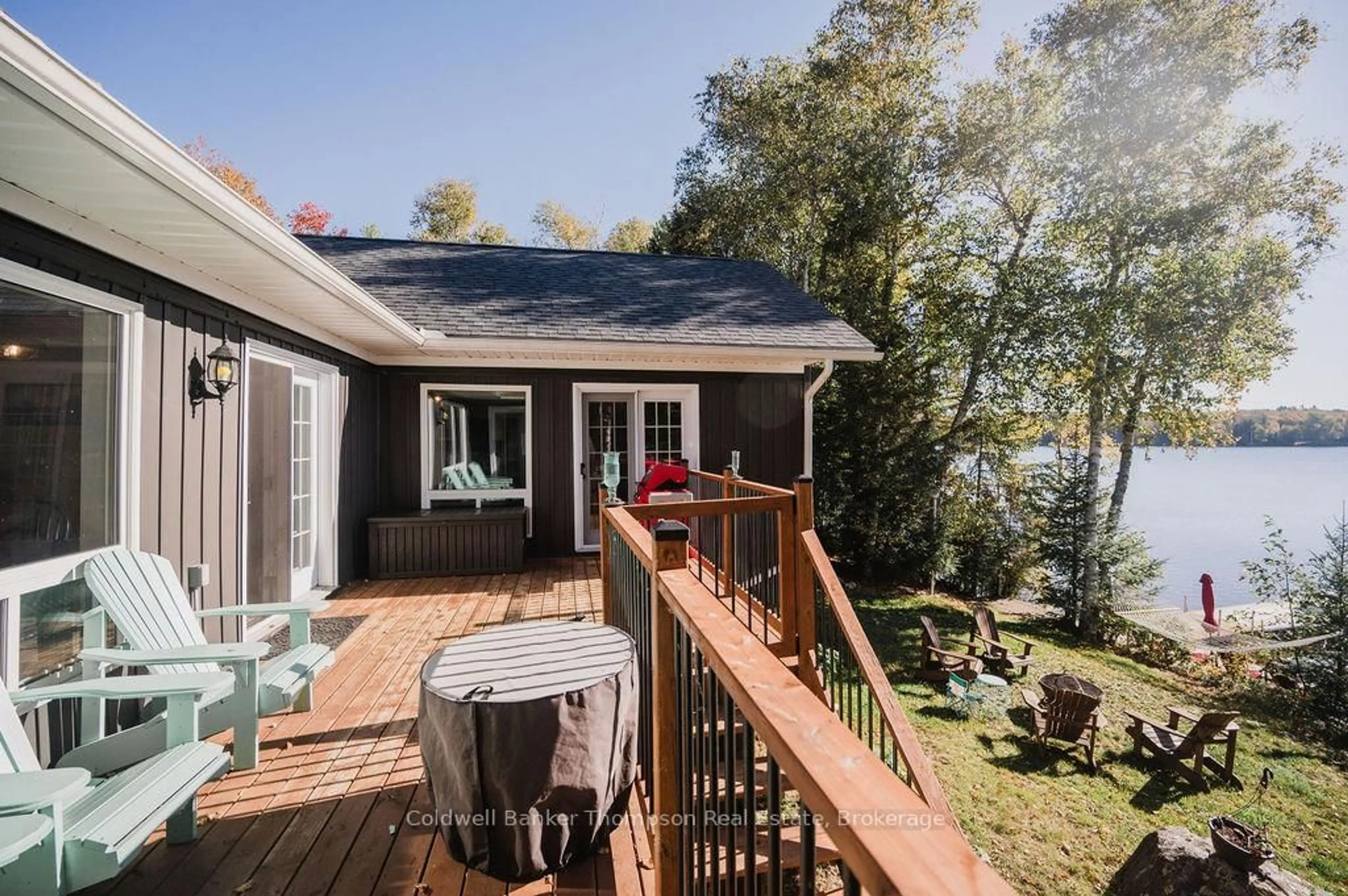 Patio, water/lake/river/ocean view for 47 Machar Cres, Machar Ontario P0A 1X0