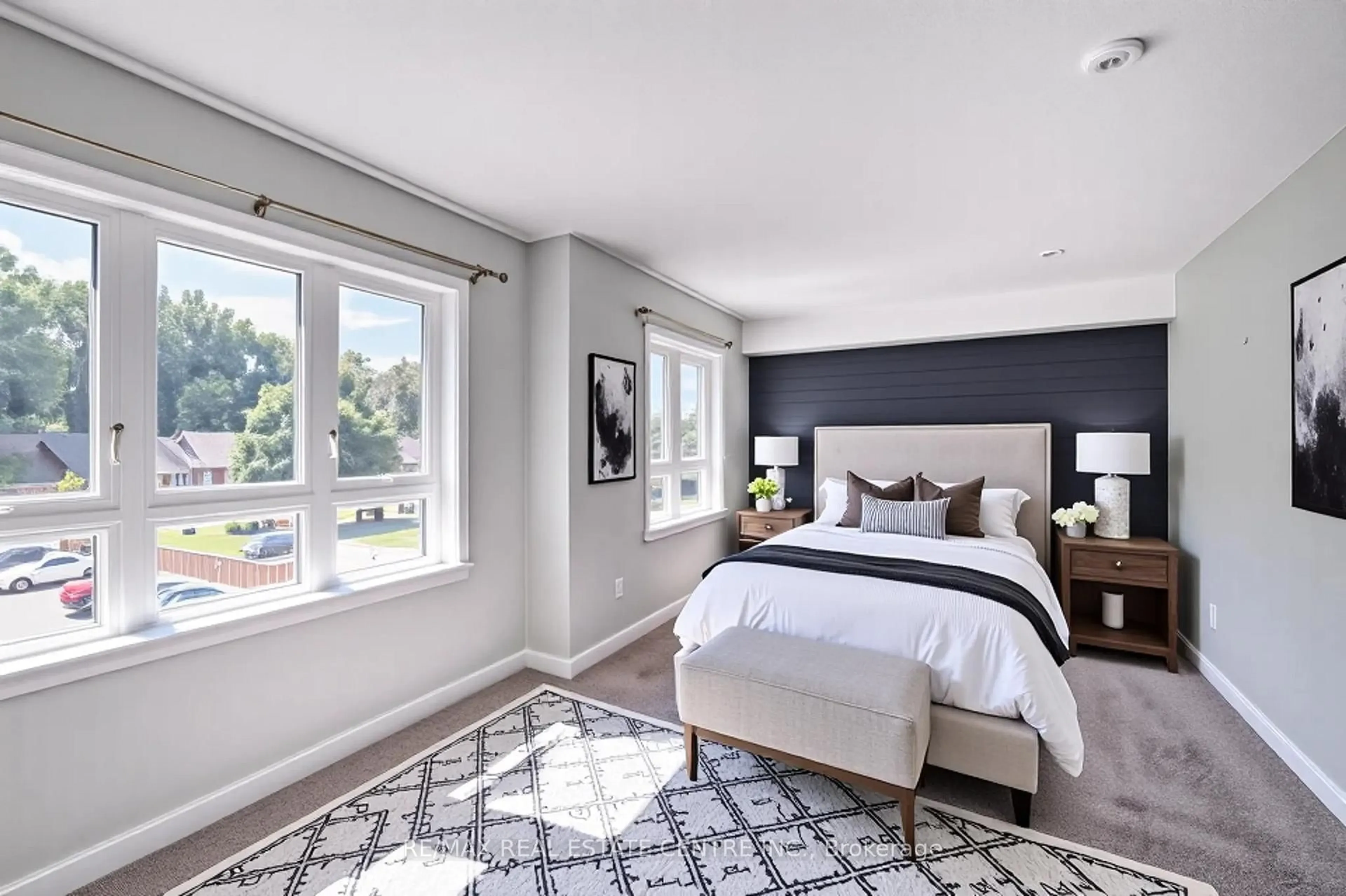 Bedroom with bed, carpet floor for 190 Century Hill Dr #6, Kitchener Ontario N2E 0G9