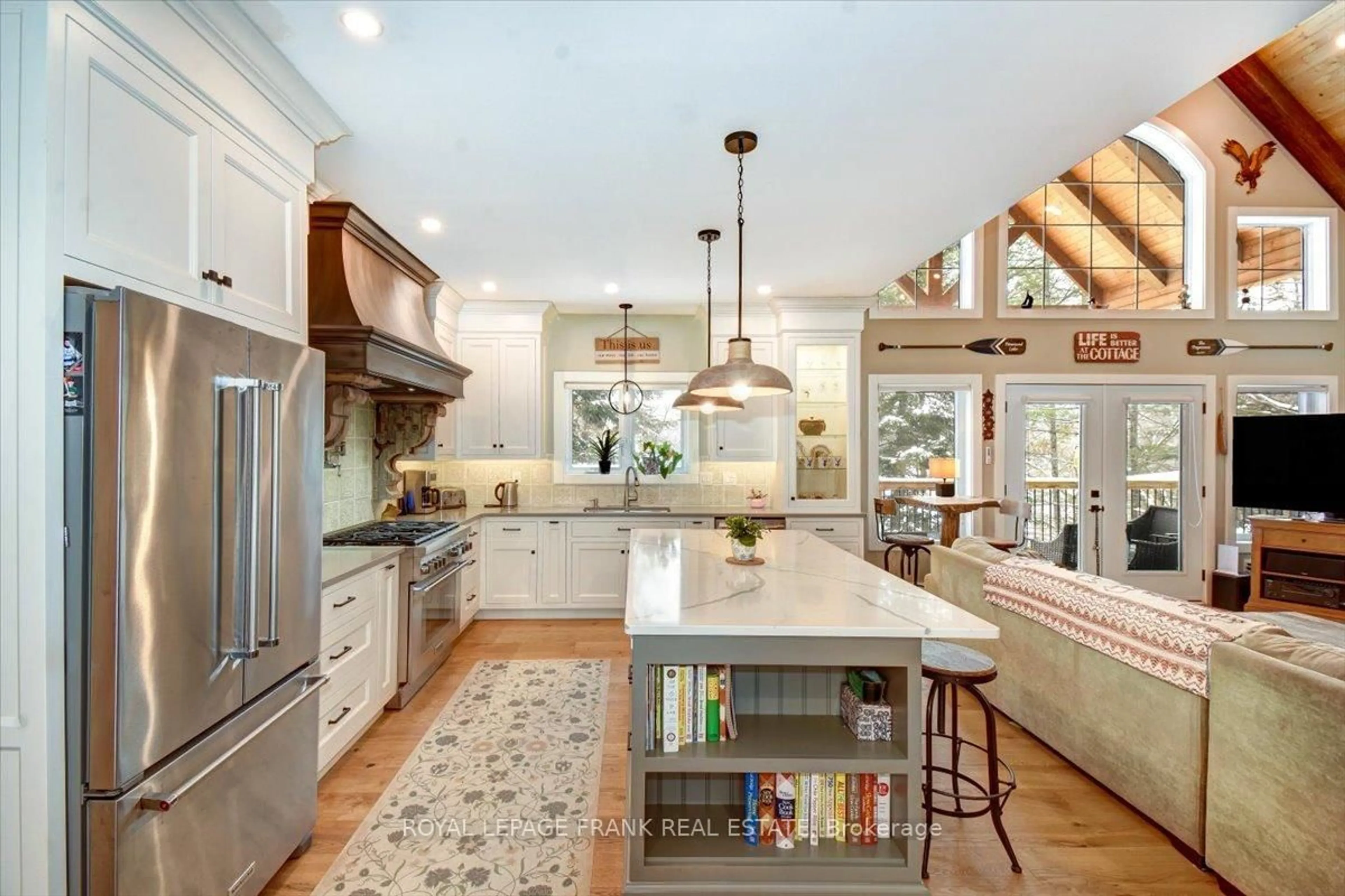 Open concept kitchen, ceramic/tile floor for 355 West Diamond Lake Rd, Haliburton Ontario K0L 2A0