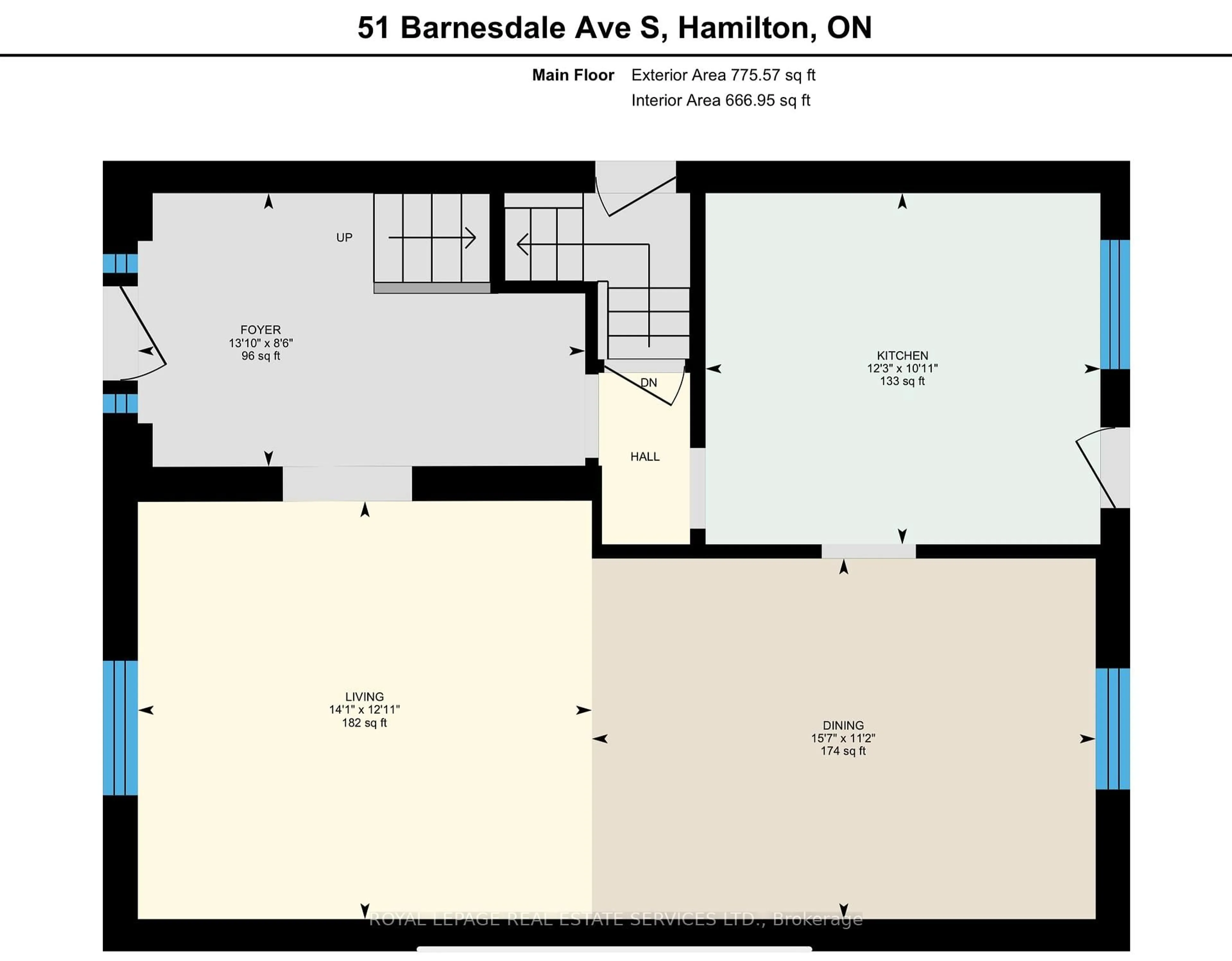 Floor plan for 51 BARNESDALE Ave, Hamilton Ontario L8M 2V3