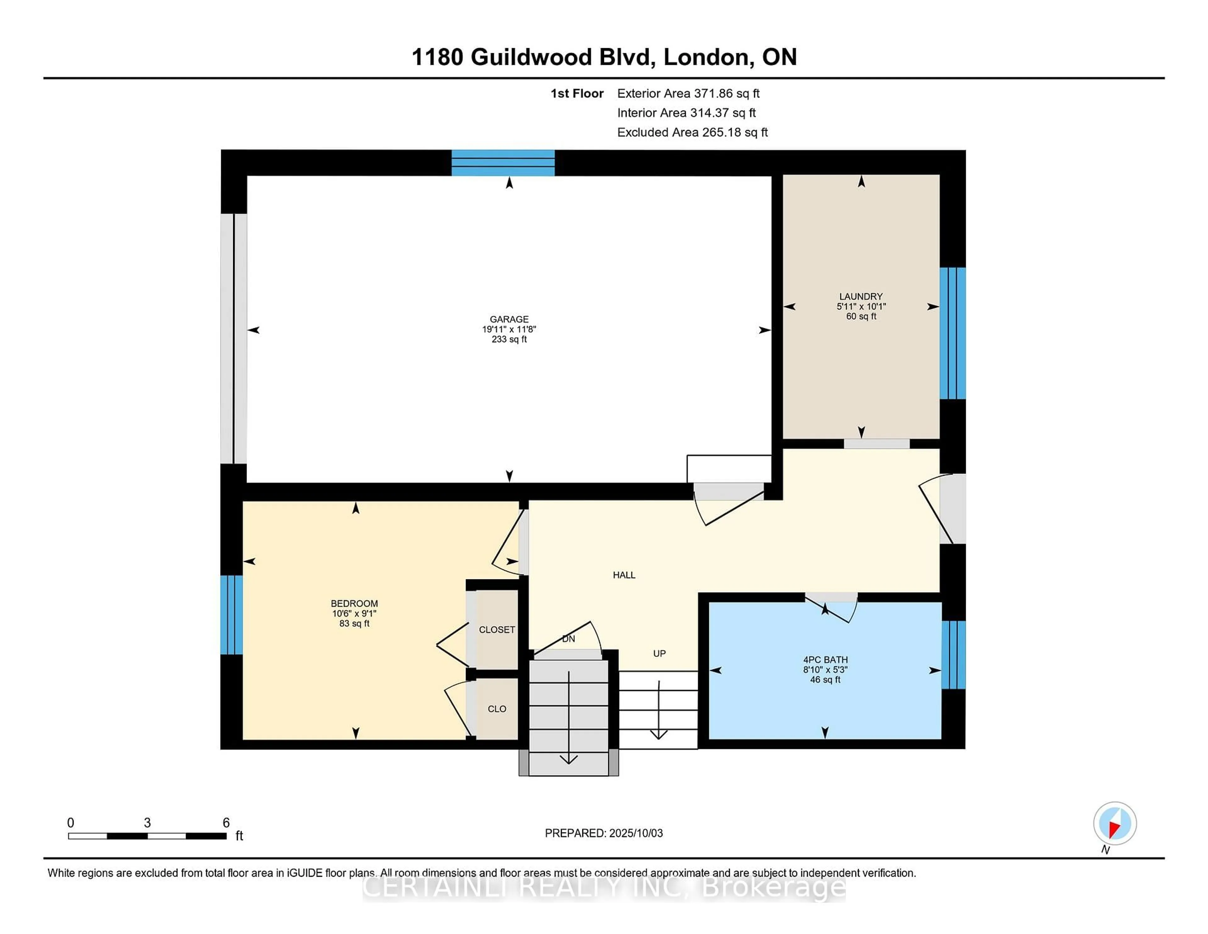Floor plan for 1180 Guildwood Blvd, London North Ontario N6H 4G9