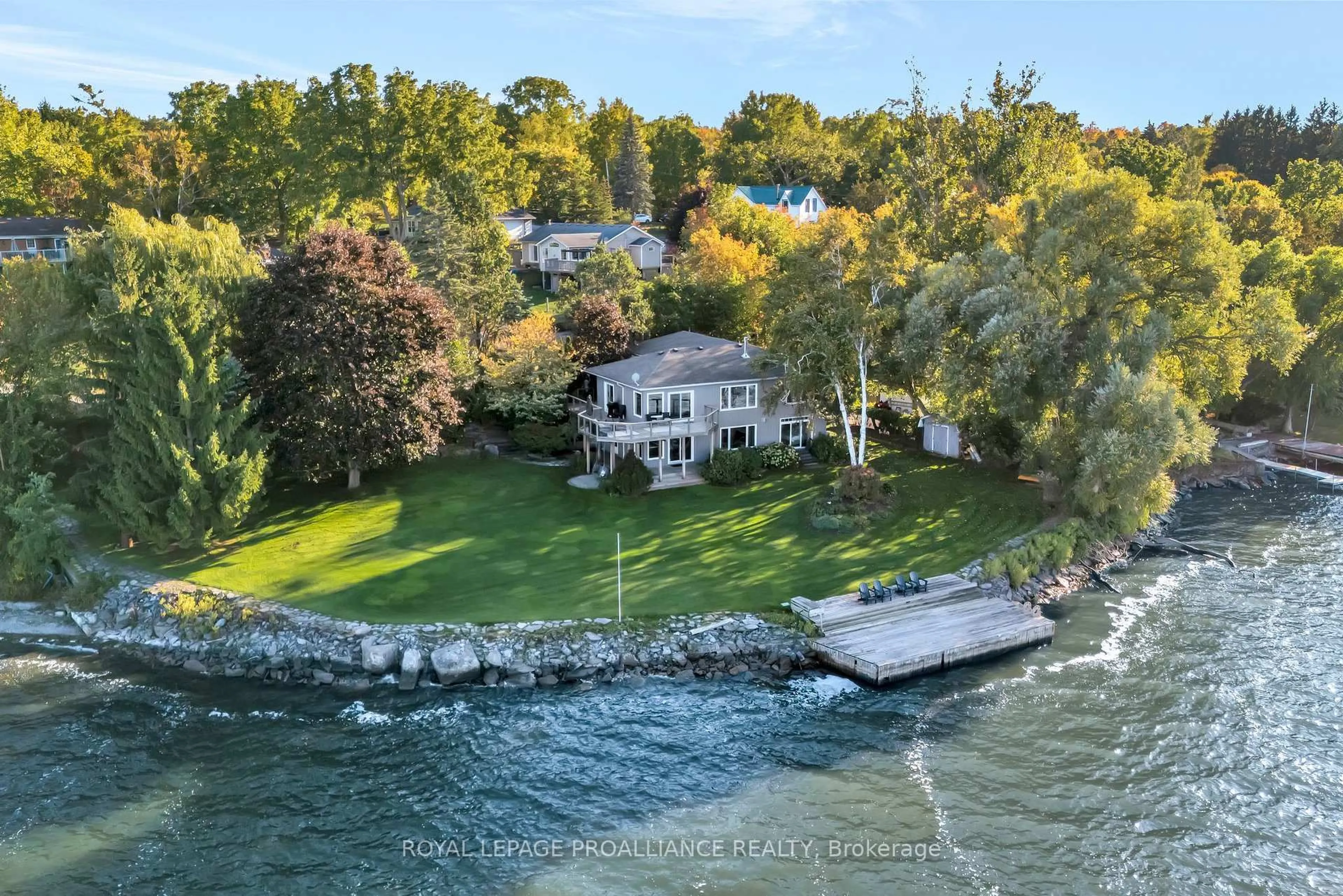 A pic from outside/outdoor area/front of a property/back of a property/a pic from drone, water/lake/river/ocean view for 39 Eastern Ave, Prince Edward County Ontario K8N 4Z1
