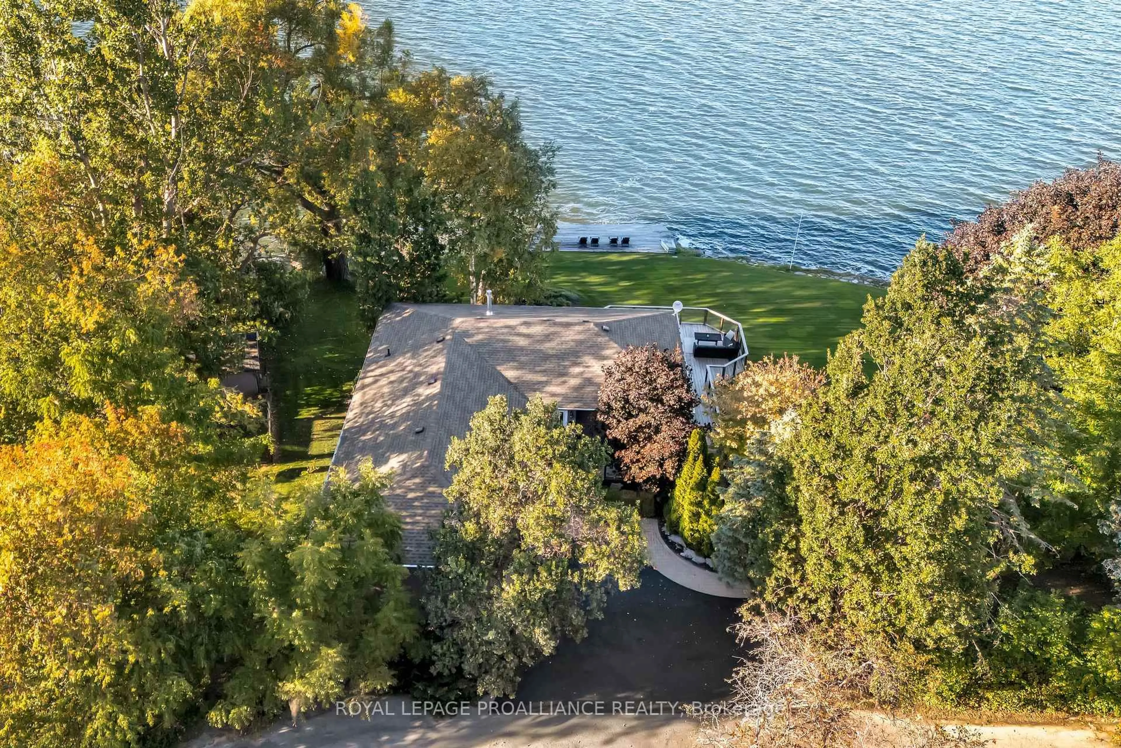 A pic from outside/outdoor area/front of a property/back of a property/a pic from drone, water/lake/river/ocean view for 39 Eastern Ave, Prince Edward County Ontario K8N 4Z1
