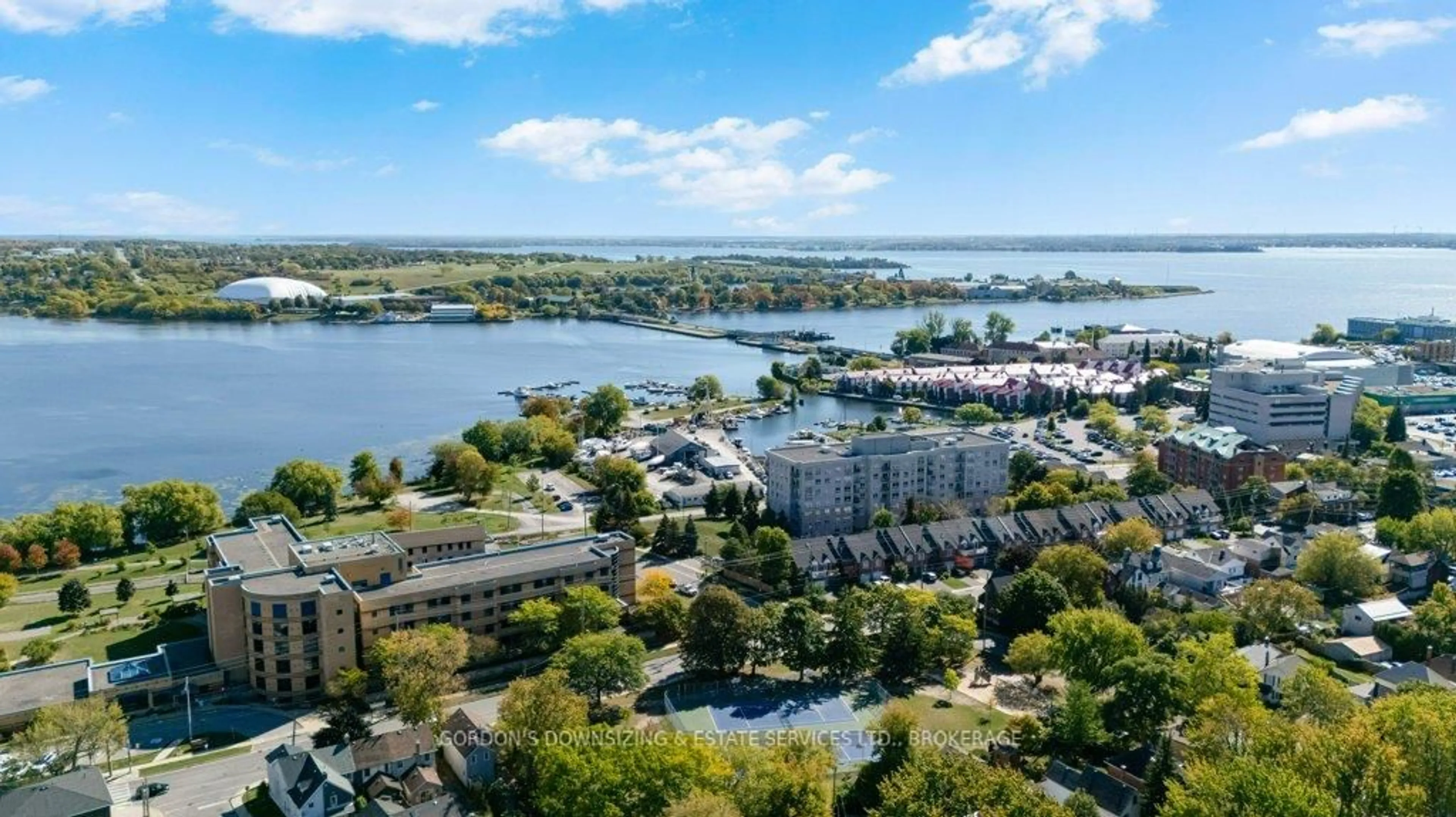 A pic from outside/outdoor area/front of a property/back of a property/a pic from drone, water/lake/river/ocean view for 350 Wellington St #410, Kingston Ontario K7K 7J7