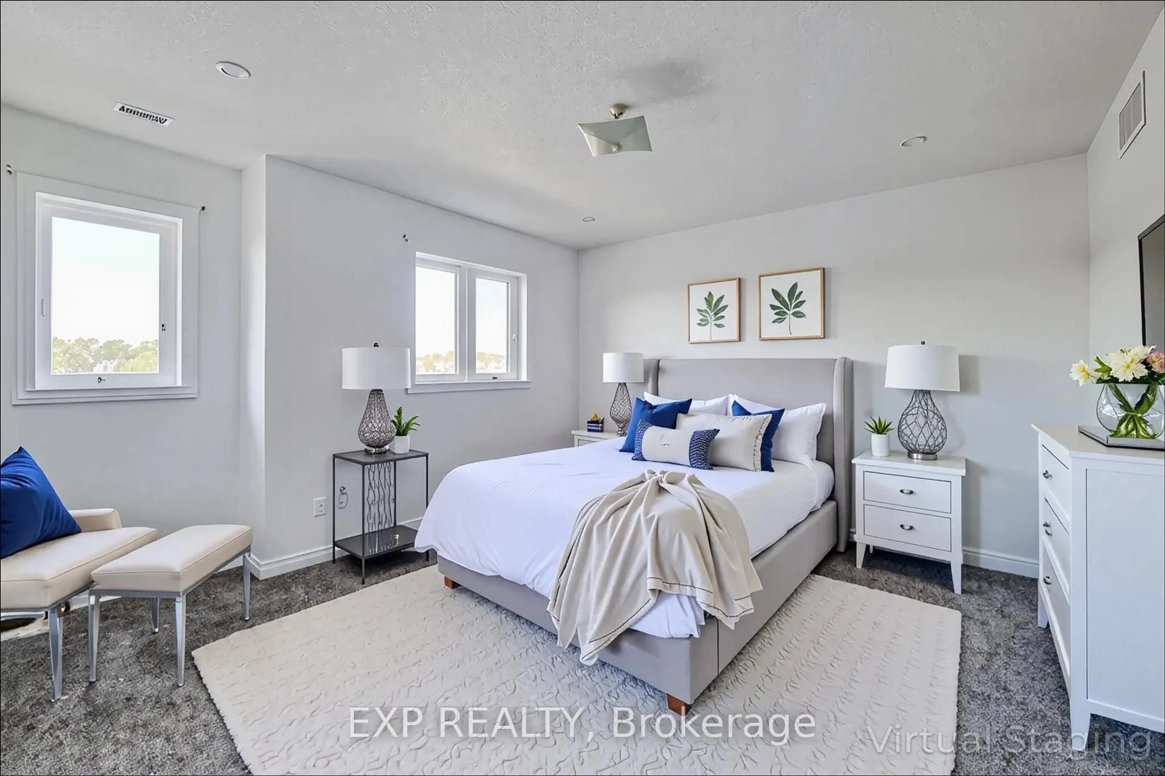 Bedroom with bed, ceramic/tile floor for 29 Schuyler St #7, Brant Ontario N3L 0J2