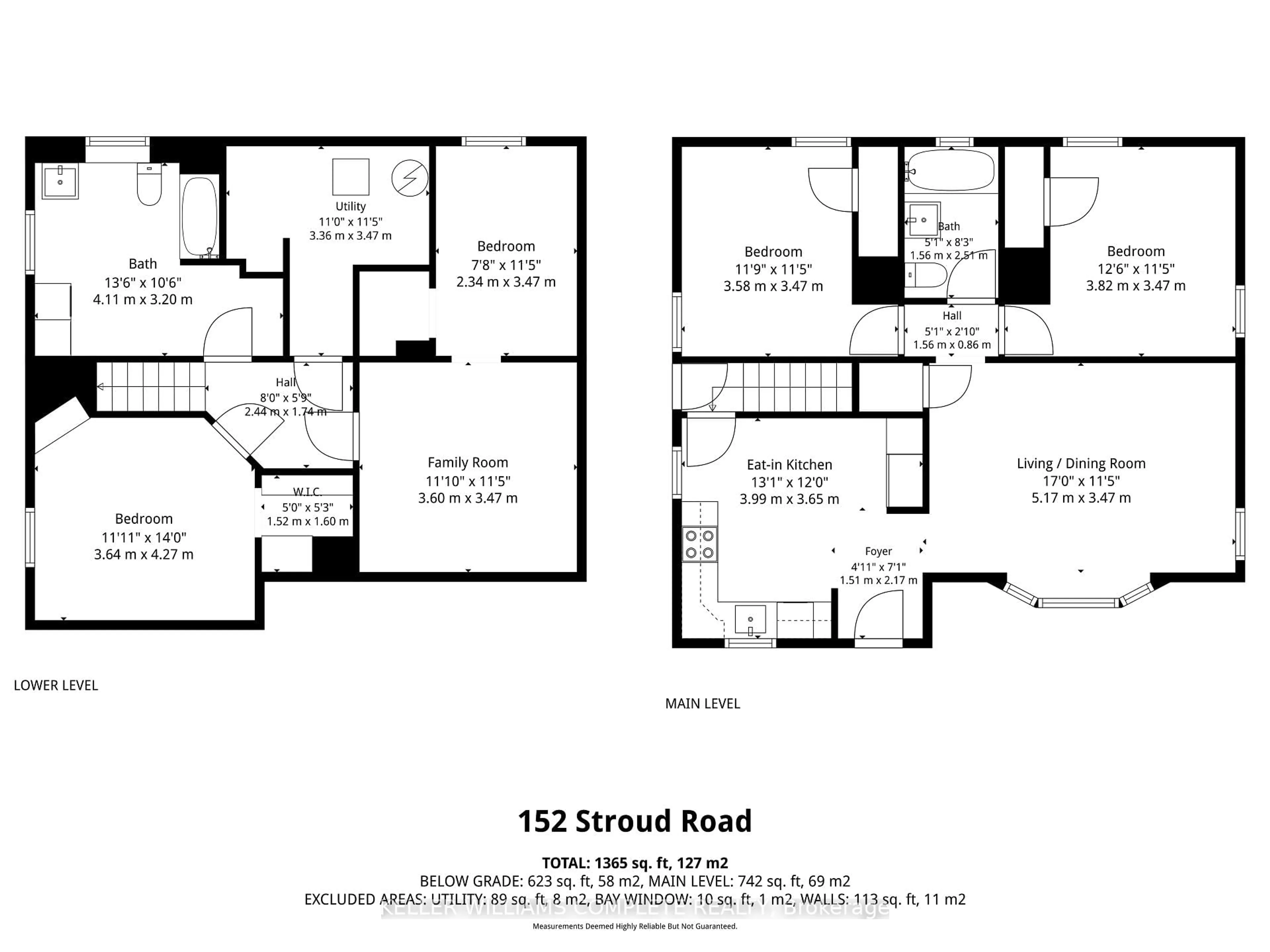 Floor plan for 152 Stroud Rd, Hamilton Ontario L8S 2A2