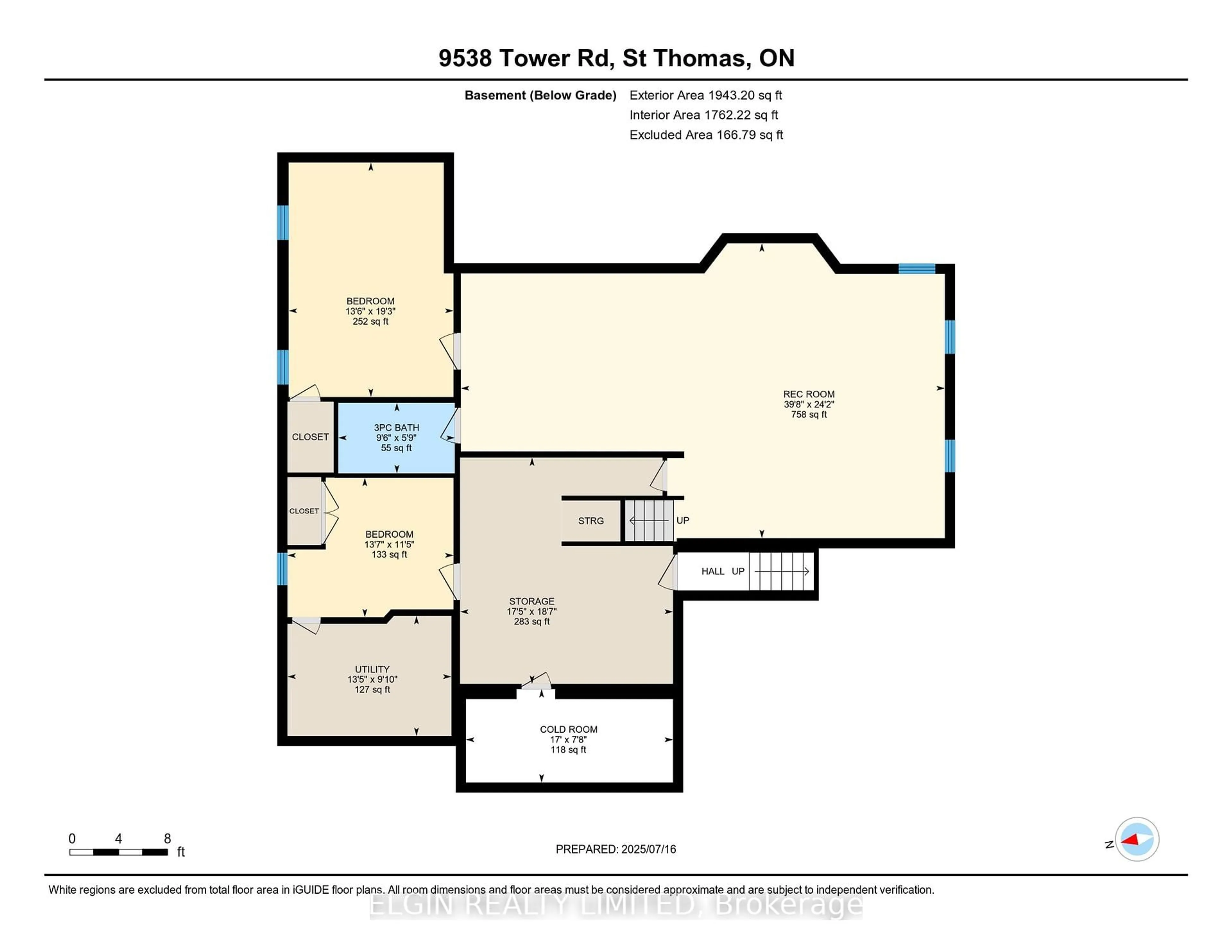 Floor plan for 9538 Tower Rd, Central Elgin Ontario N5P 3S7