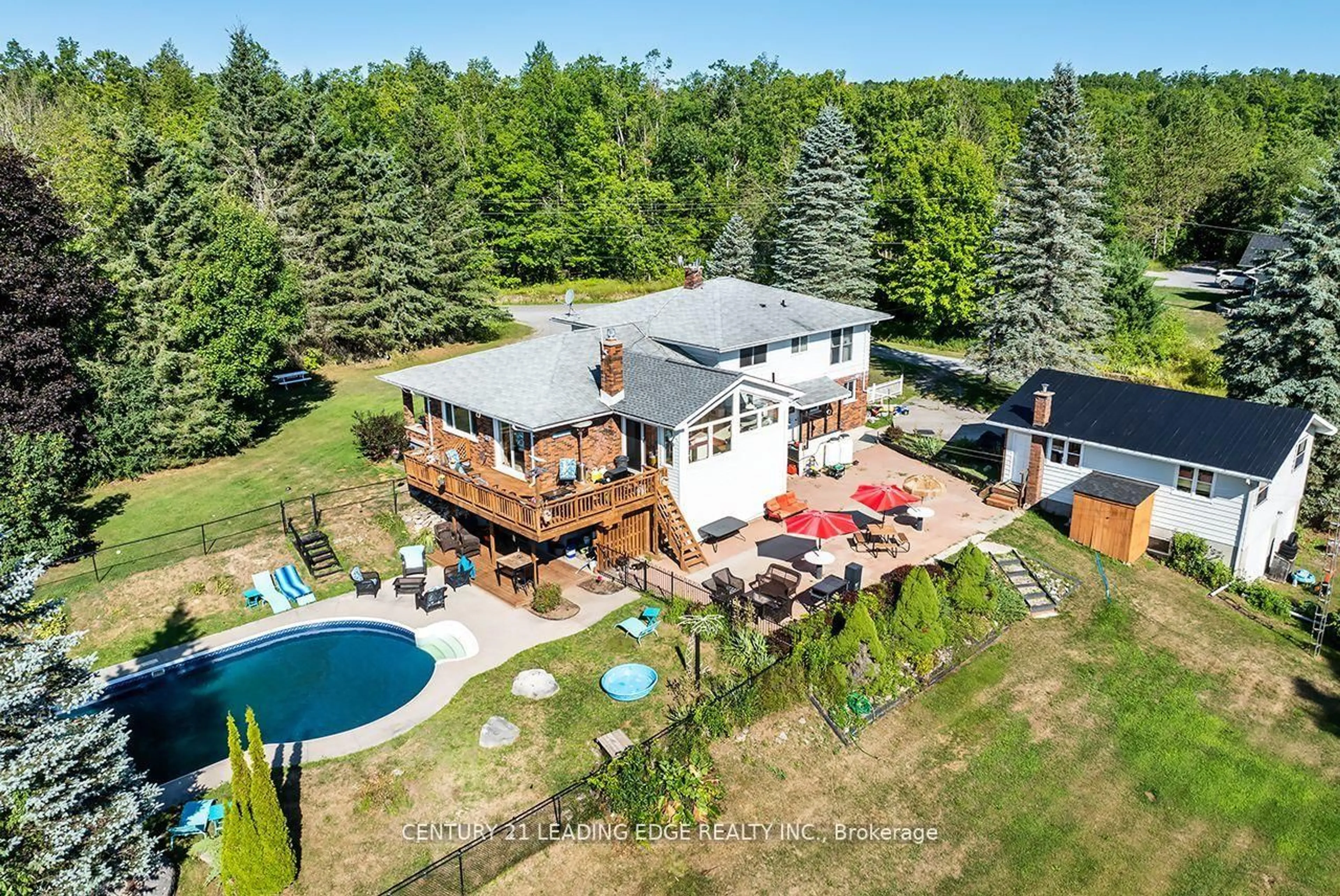 A pic from outside/outdoor area/front of a property/back of a property/a pic from drone, water/lake/river/ocean view for 529 Sawmill Rd, Douro-Dummer Ontario K0L 2H0
