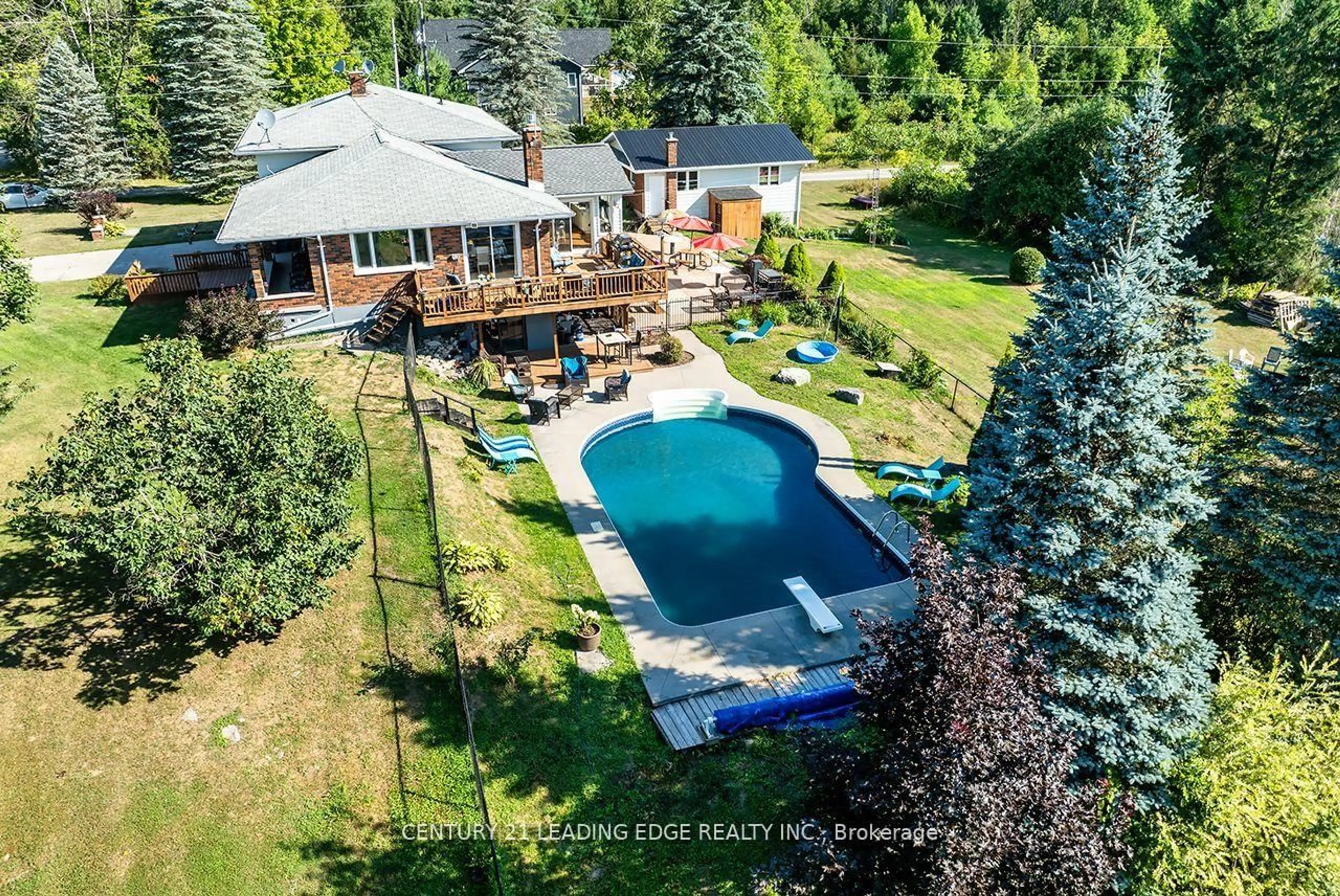A pic from outside/outdoor area/front of a property/back of a property/a pic from drone, water/lake/river/ocean view for 529 Sawmill Rd, Douro-Dummer Ontario K0L 2H0