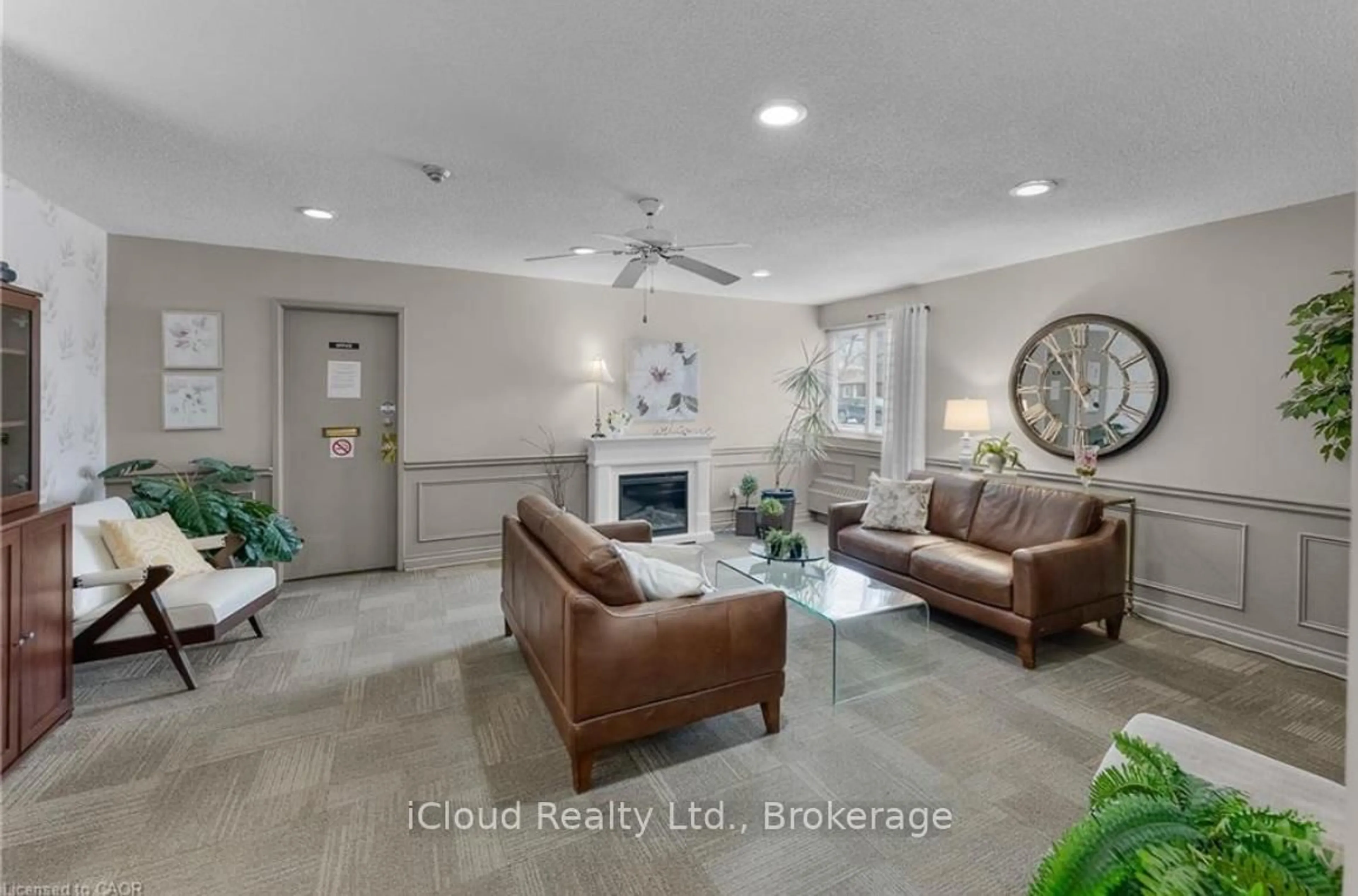 Living room with furniture, ceramic/tile floor for 196 Scott St #202, St. Catharines Ontario L2N 5T2