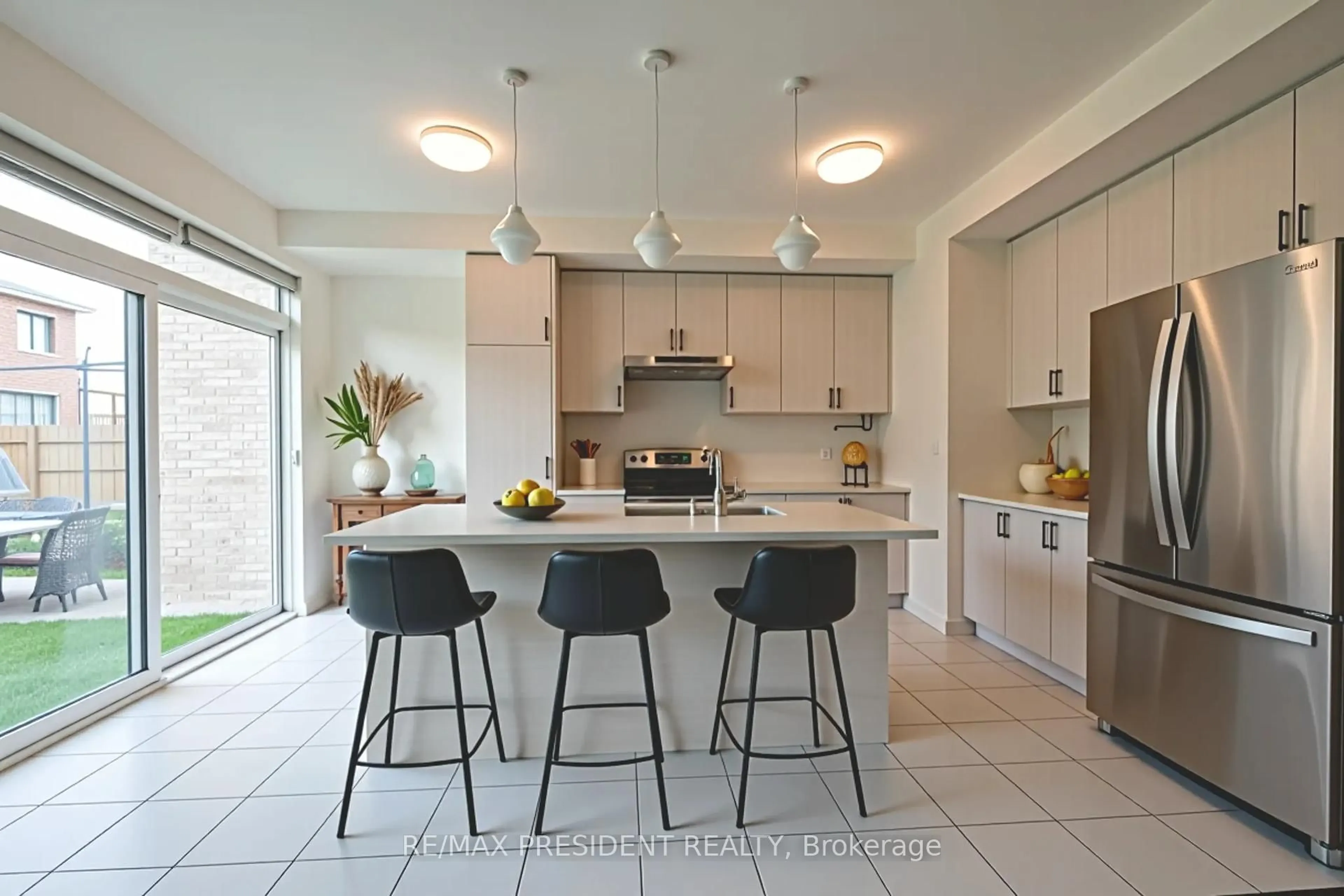 Contemporary kitchen, ceramic/tile floor for 36 Blackburn St, Cambridge Ontario N1S 0E1