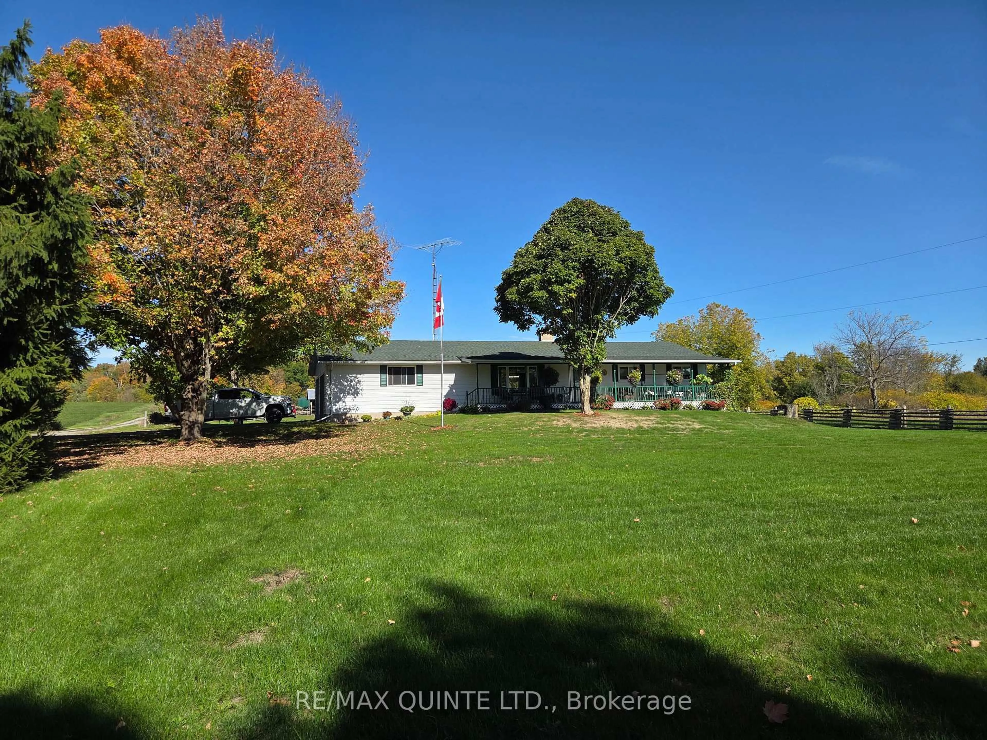 A pic from outside/outdoor area/front of a property/back of a property/a pic from drone, water/lake/river/ocean view for 551 Marlbank Rd, Tweed Ontario K0K 3J0
